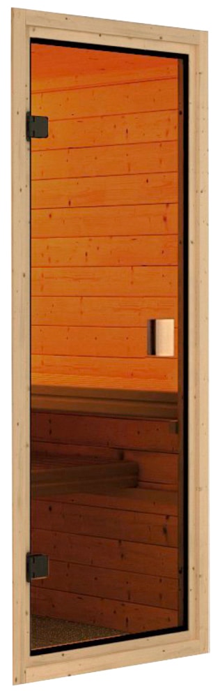 KONIFERA Saunahaus »Uwe 3«, ohne Ofen, mit Saunafenster 40x1220x420 mm in Klarglas naturbelassen
