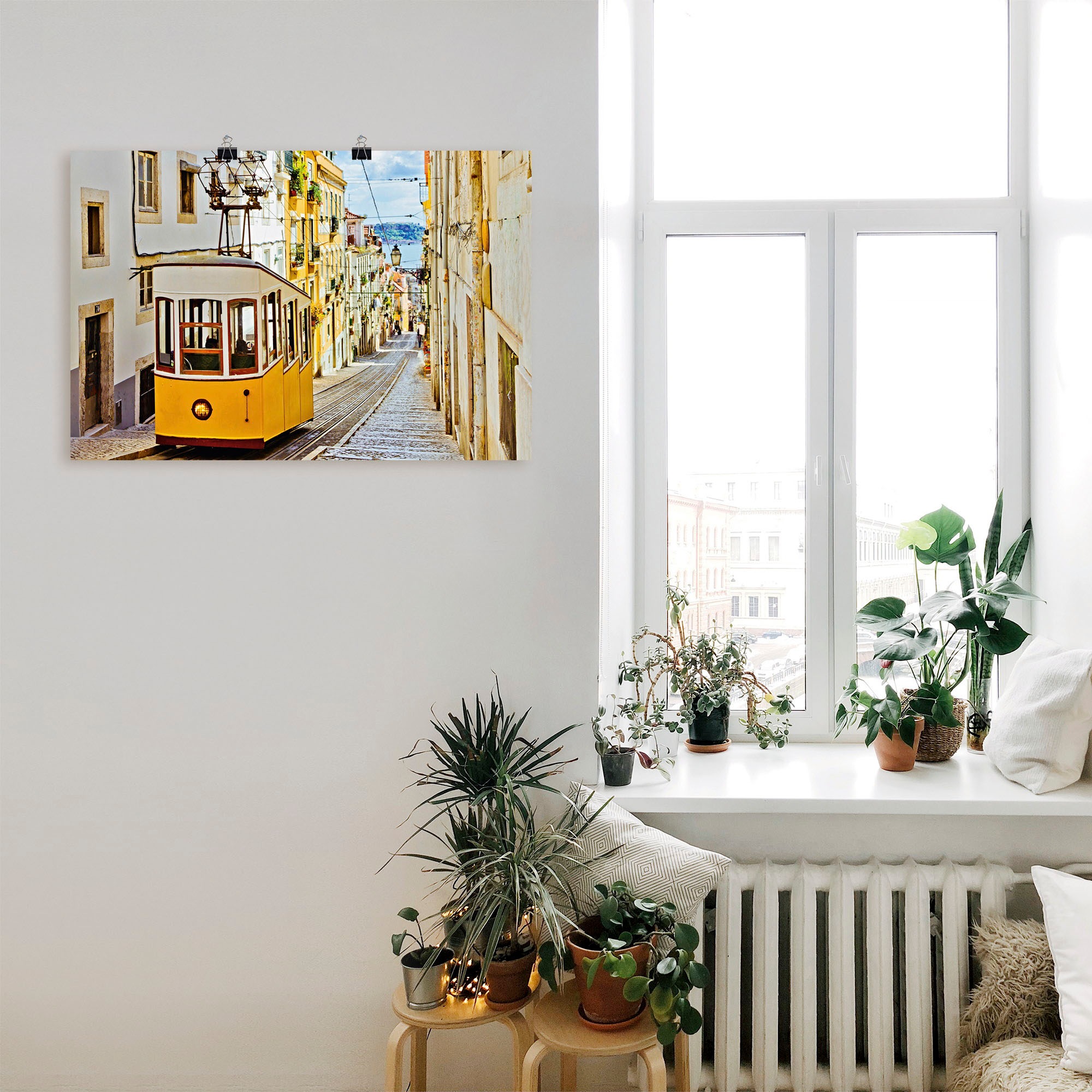 Artland Wandbild "Ascensor da Gloria in Lissabon" Zugbilder 1 Stk. tlg. als günstig online kaufen