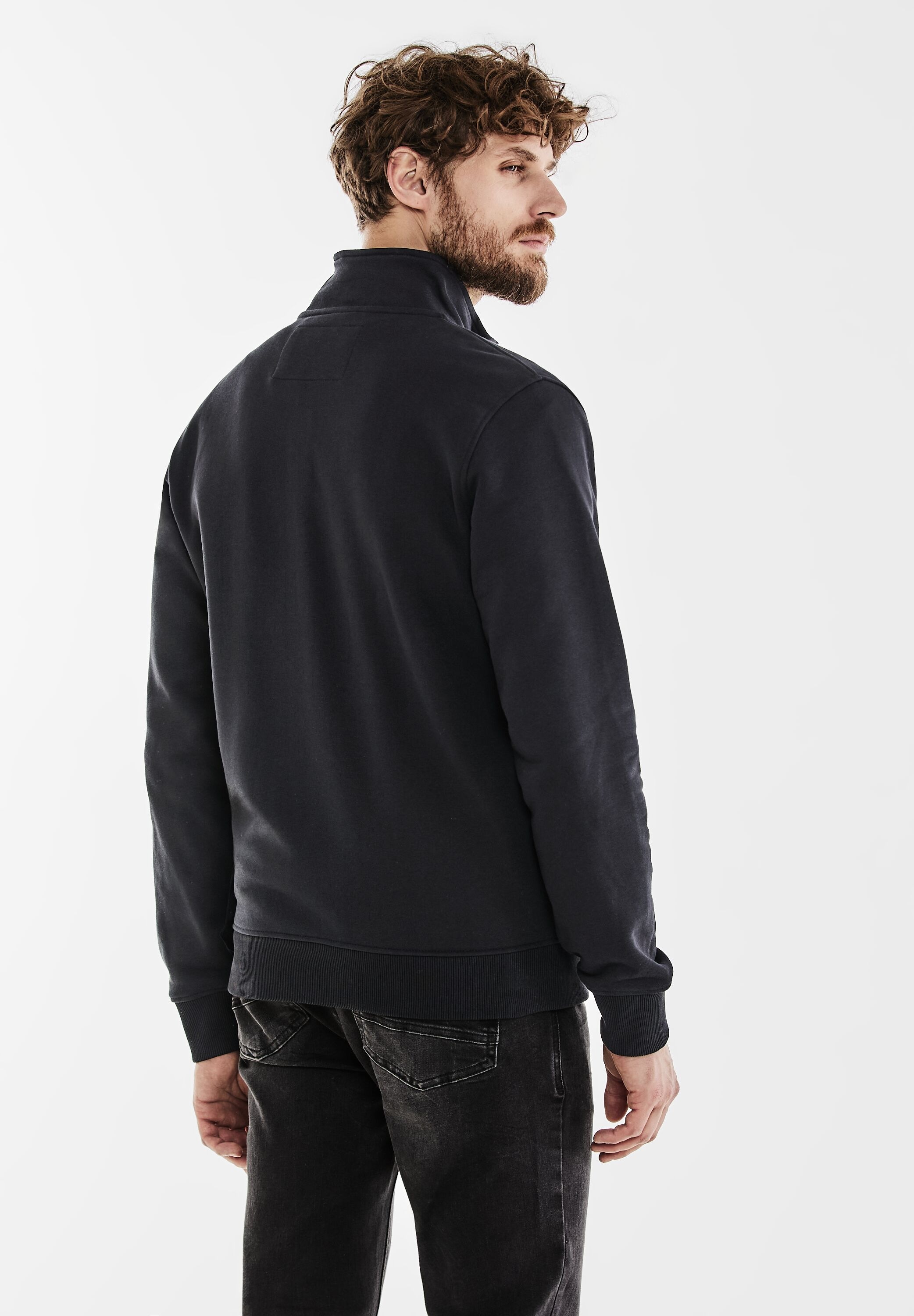 STREET ONE MEN Sweatjacke, mit Stehkragen günstig online kaufen