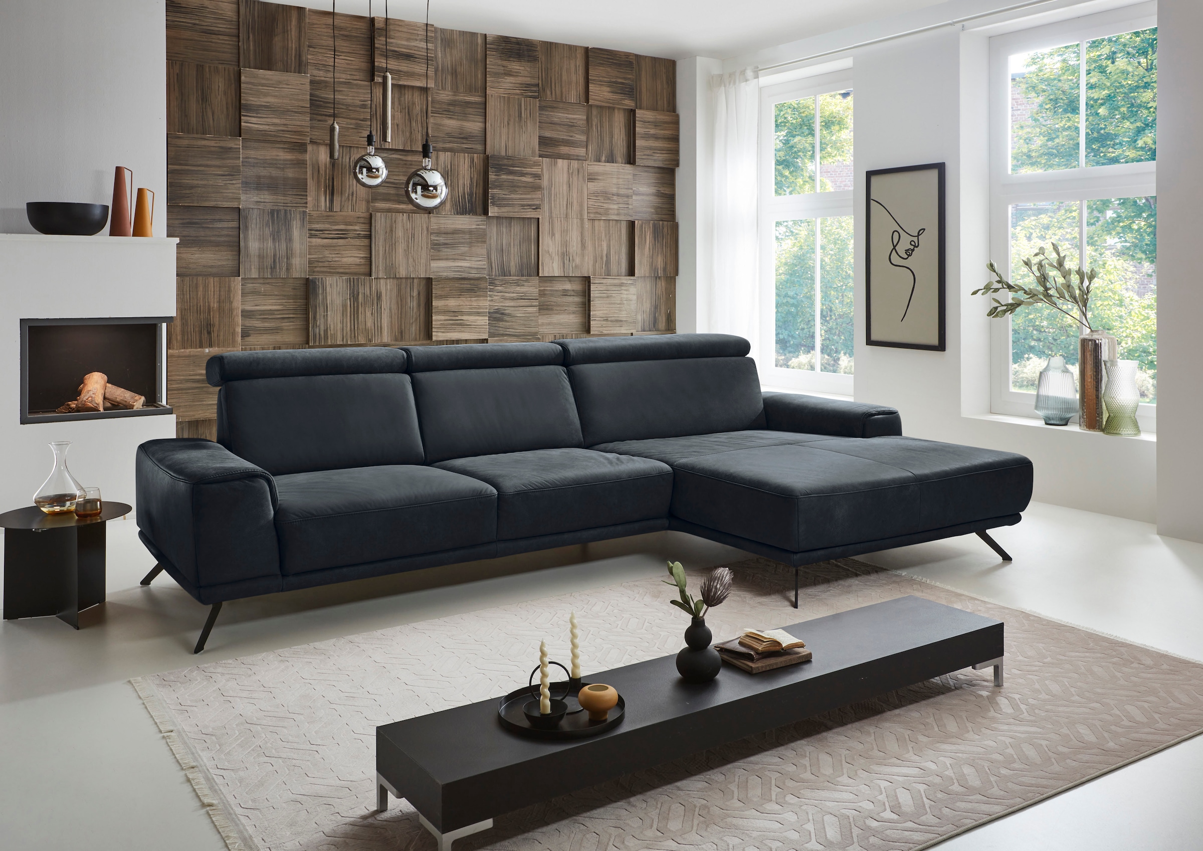 Die PlanBar Ecksofa "PN-EM22041 L-Form", wahlweise motorisches Canape oder günstig online kaufen