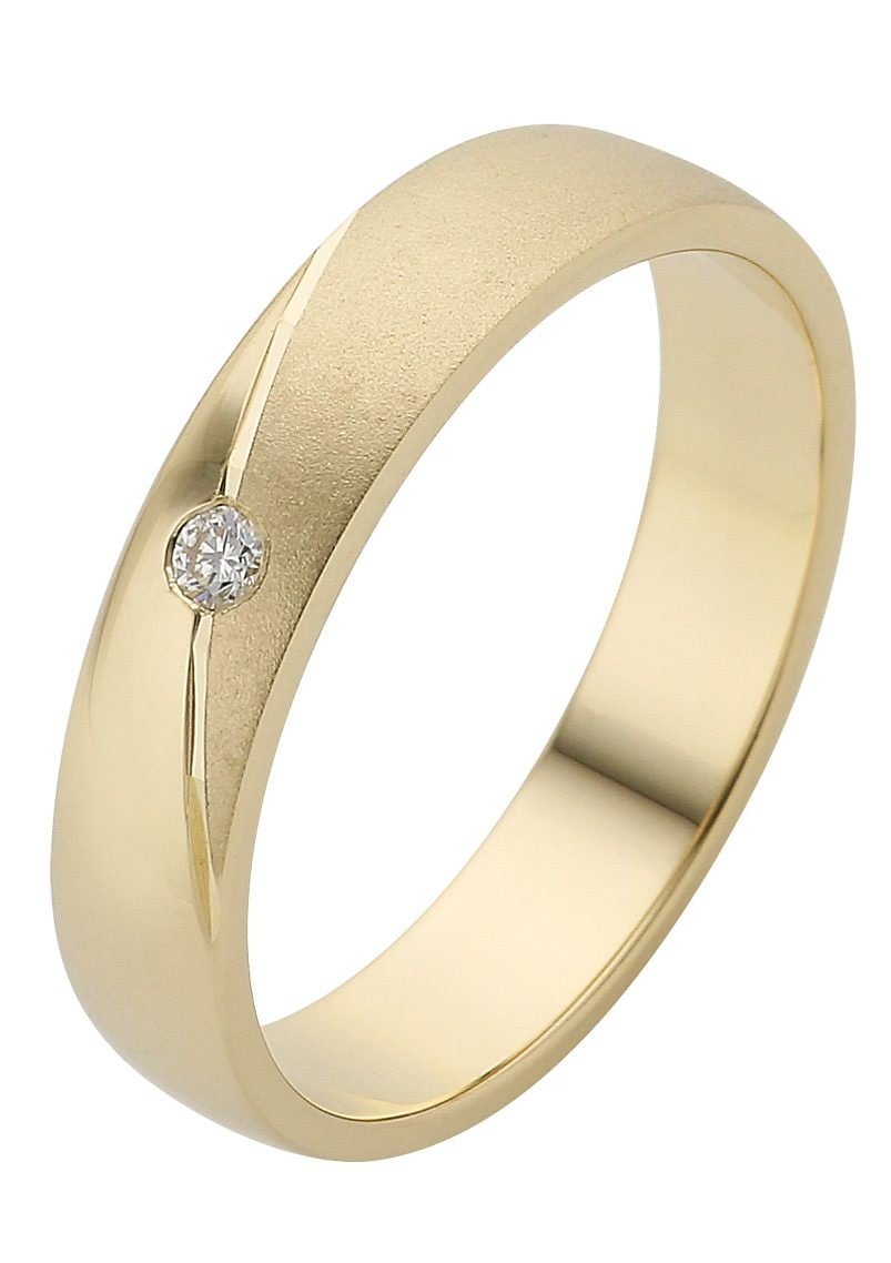 Firetti Trauring »Schmuck Geschenk Gold 375 Hochzeit Ehering Trauring "LIEBE"«, Made in Germany, wahlweise mit oder ohne Brillant