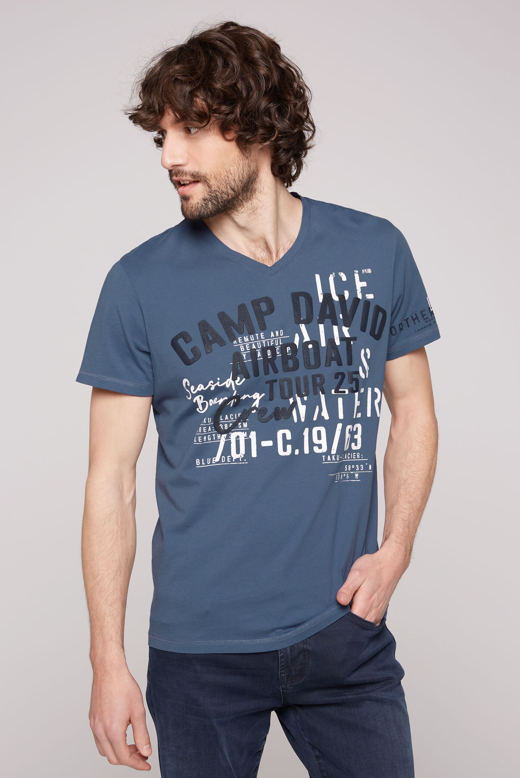DAVID BAUR ▷ | Rundhalsshirt, aus CAMP Baumwolle kaufen