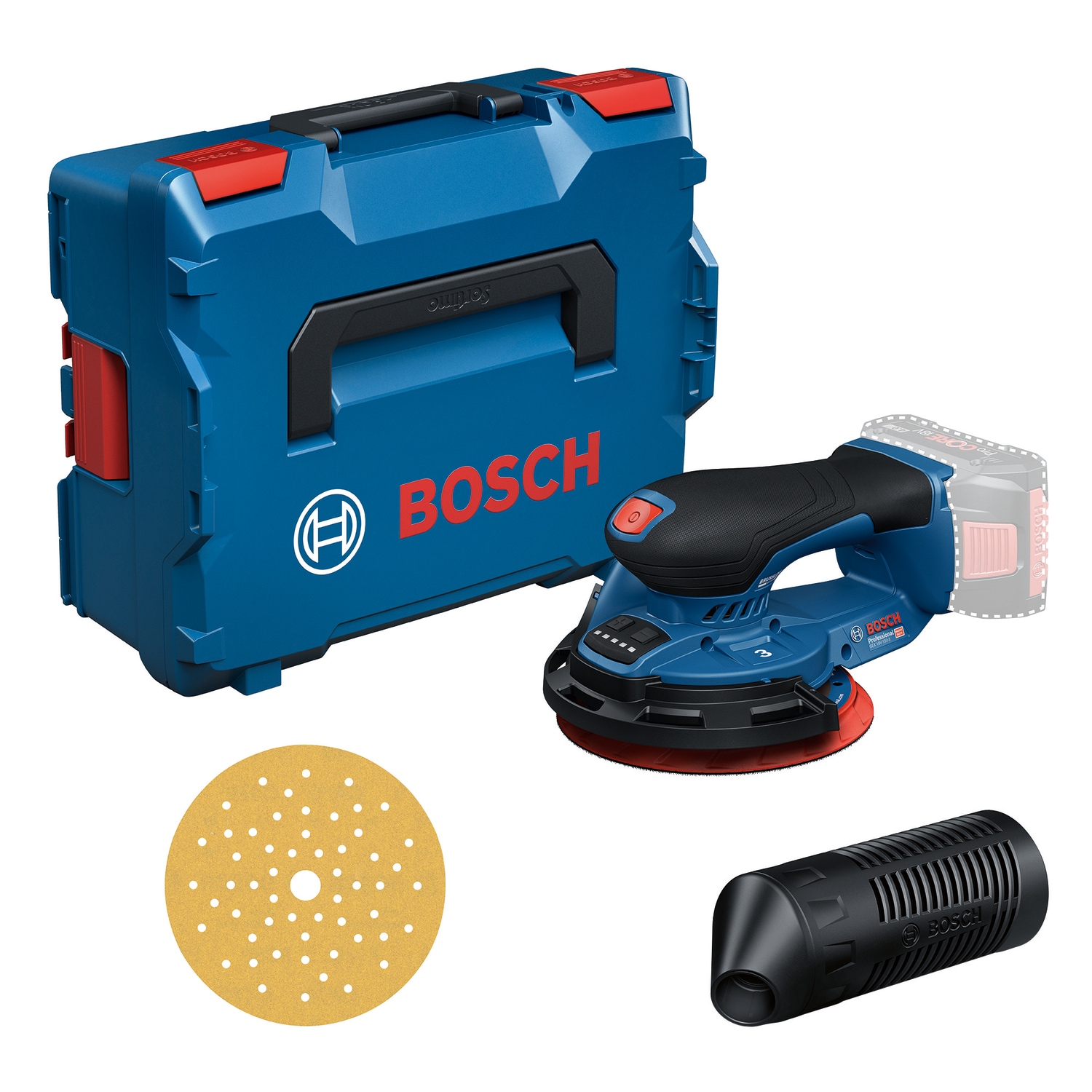 Bosch Professional Akku-Exzenterschleifer ""GEX 18V-150-3 solo"" in L-BOXX 162, ohne Akku, ohne Ladegerät