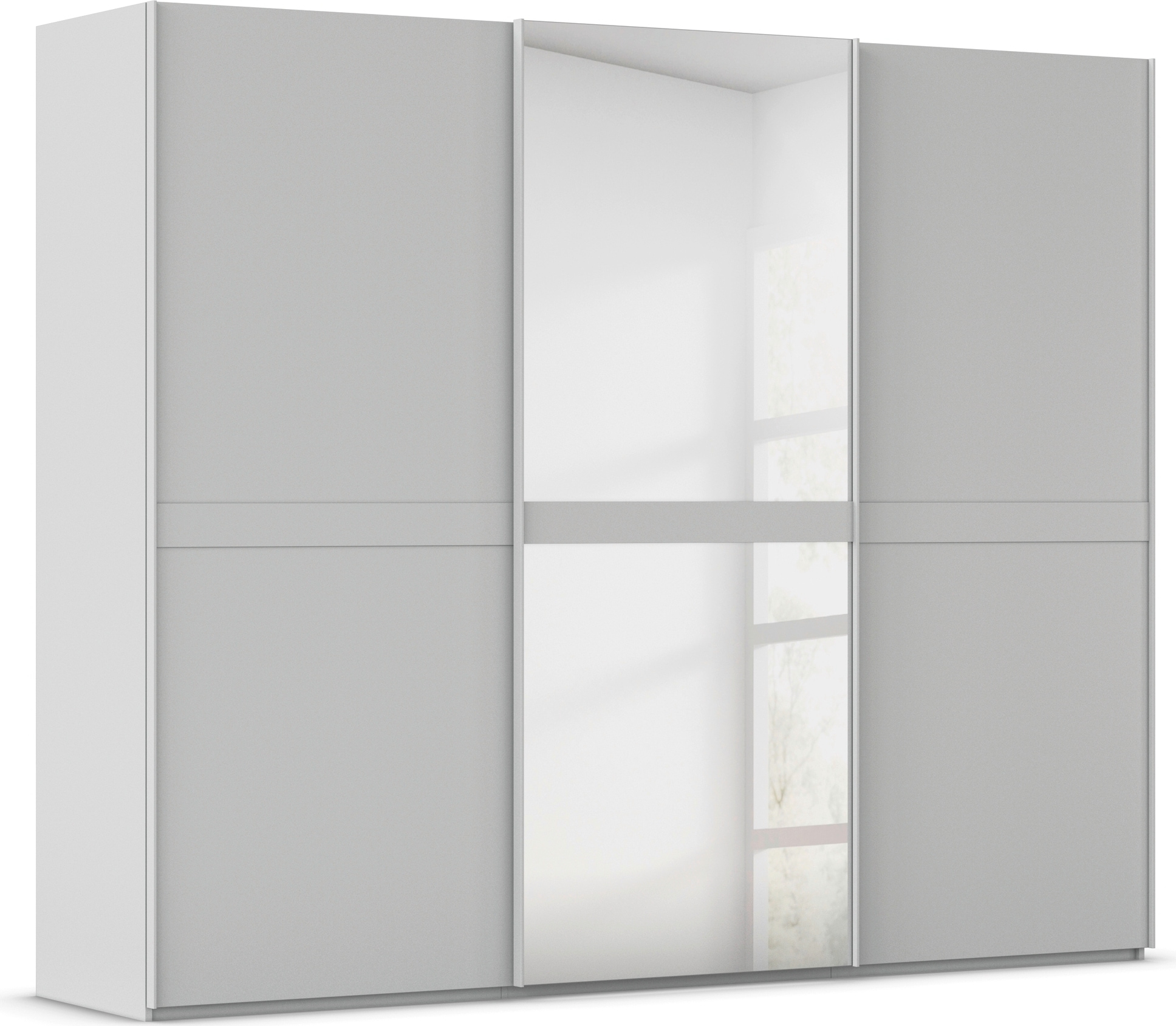 rauch "Kleiderschrank Schrank Garderobe Schlafzimmerschrank SCALE-LINE" edle Optik mit Bauchbinde in Korpusfarbe mit Spiegel MADE IN GERMANY