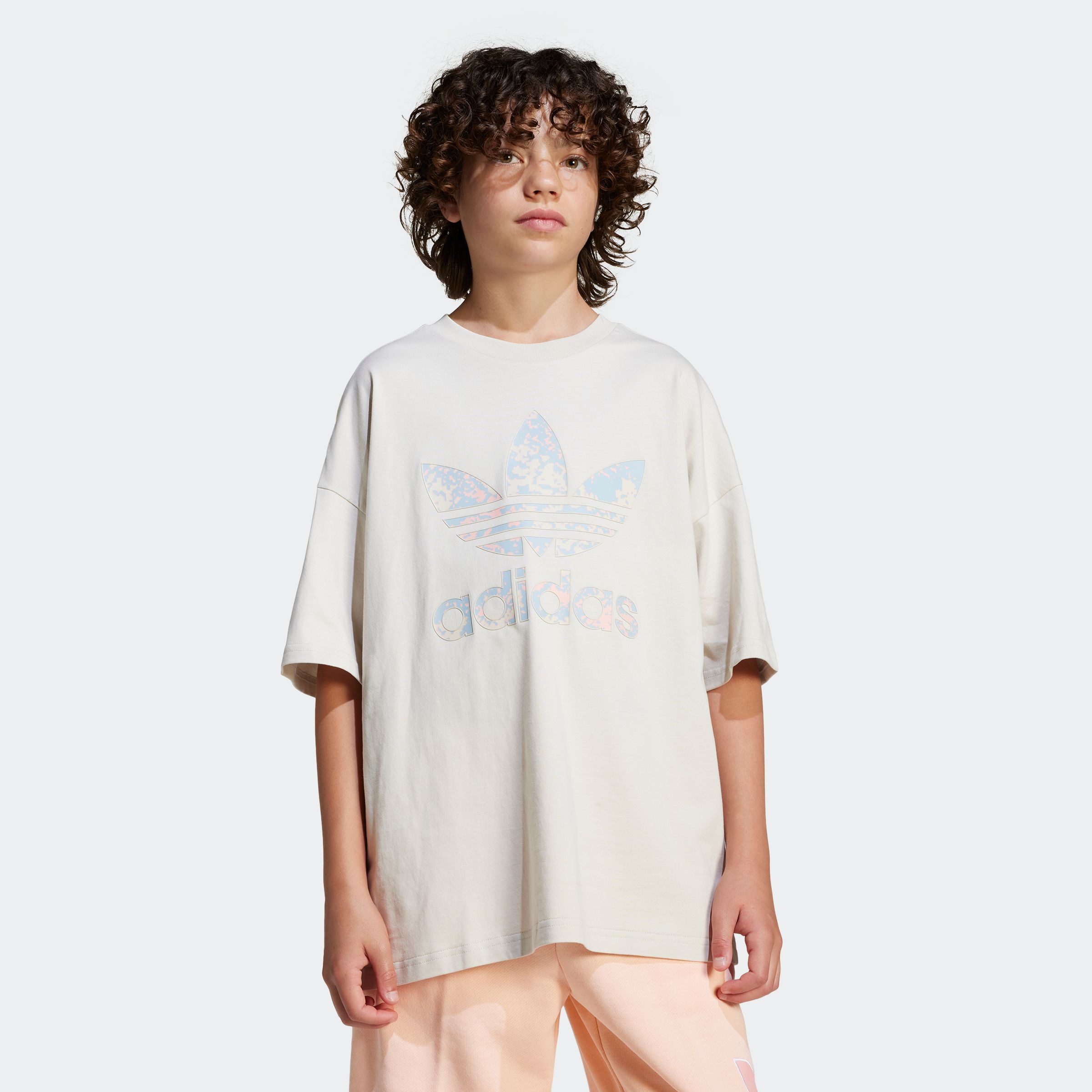 Thumbnail - adidas Originals T-Shirt "LOOSE TEE" für aktive Kinder, Kurzarmdesign, Rundhalsausschnitt, aus Baumwolle