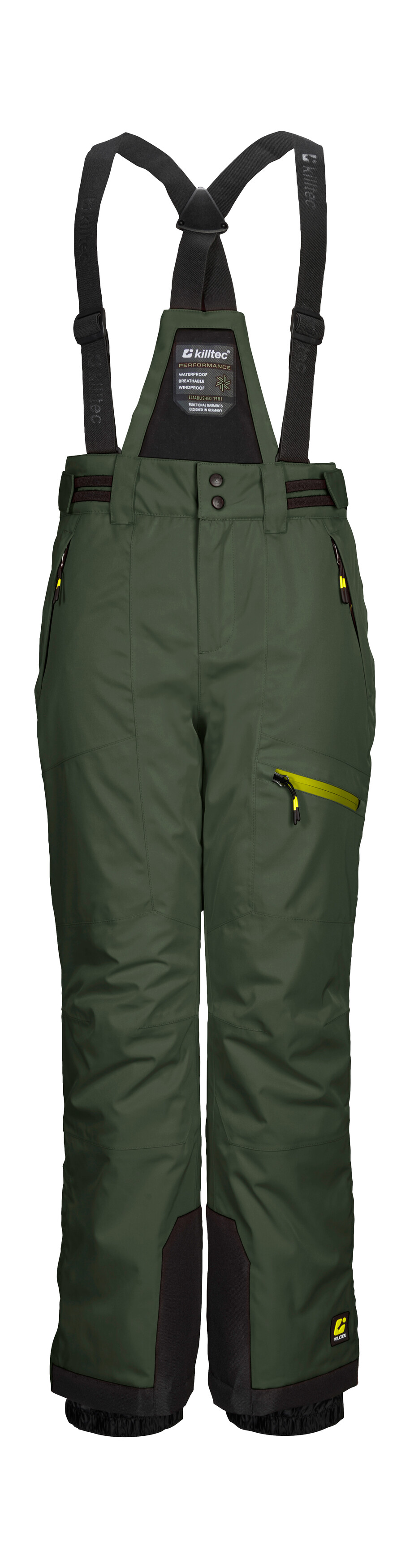 Killtec Skihose "KSW 195 BYS SKI PNTS" Wasserdichte, atmungsaktive Skihose mit verstellbarer Taille und Latz