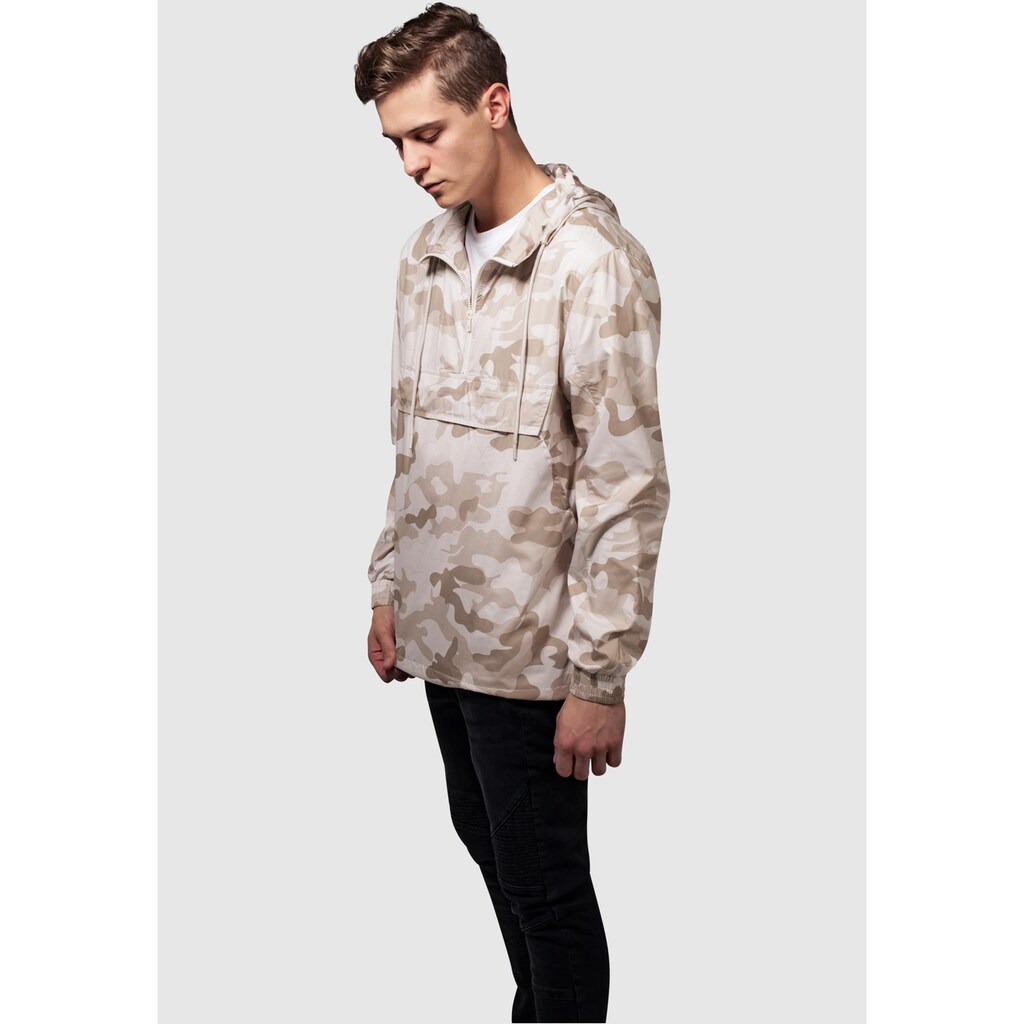 URBAN CLASSICS Anorak »Urban Classics Herren Camo Pull Over Windbreaker«, (1 St.), mit Kapuze