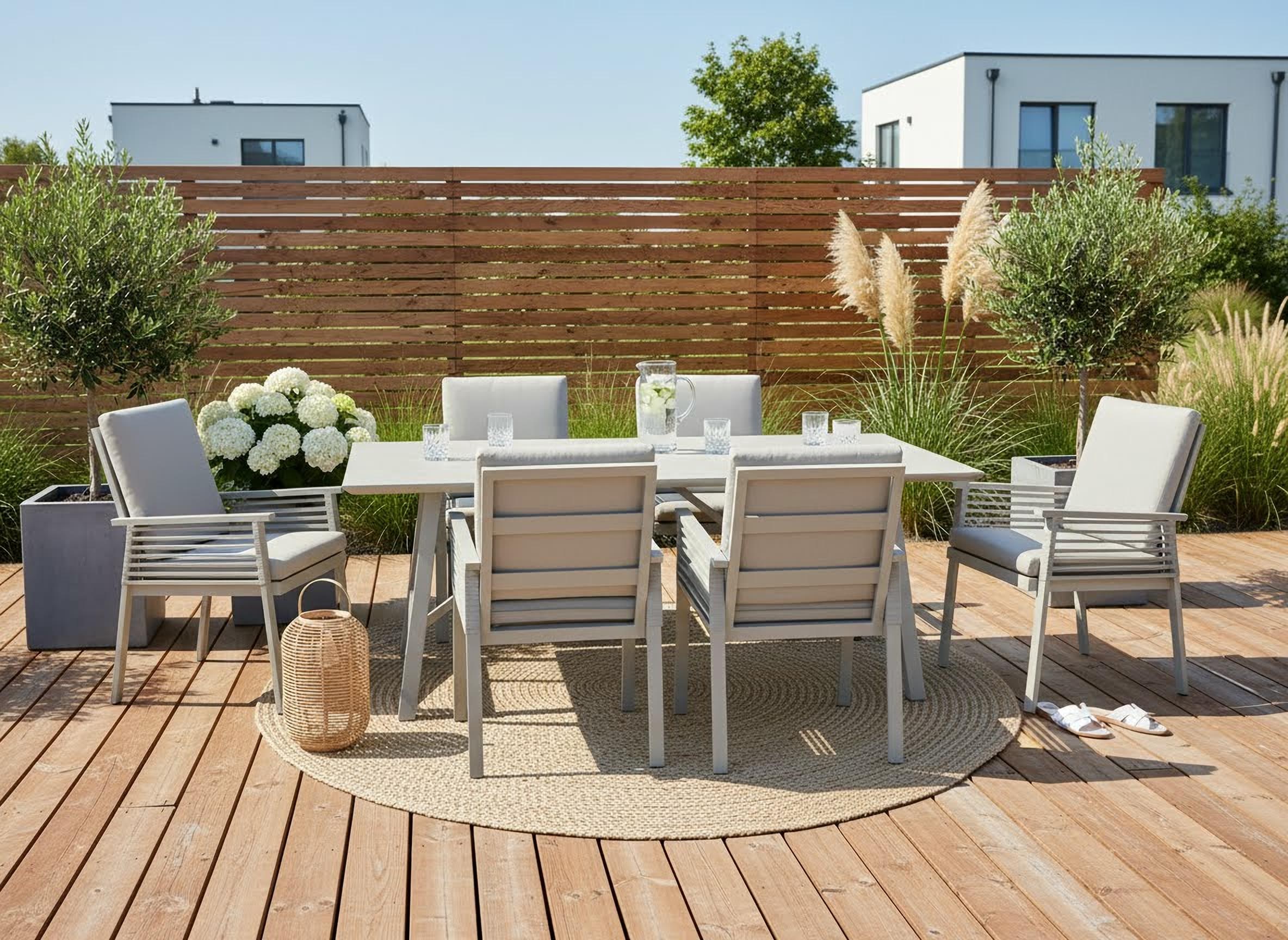 KONIFERA Garten-Essgruppe "Edessa, TOPSELLER" Set, 6x Sessel, 6x Sitzauflag günstig online kaufen