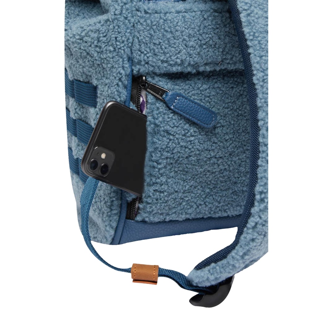 CABAIA Tagesrucksack »Adventurer S Fleece«, Fleece-Rucksack mit austauschbaren Vordertaschen