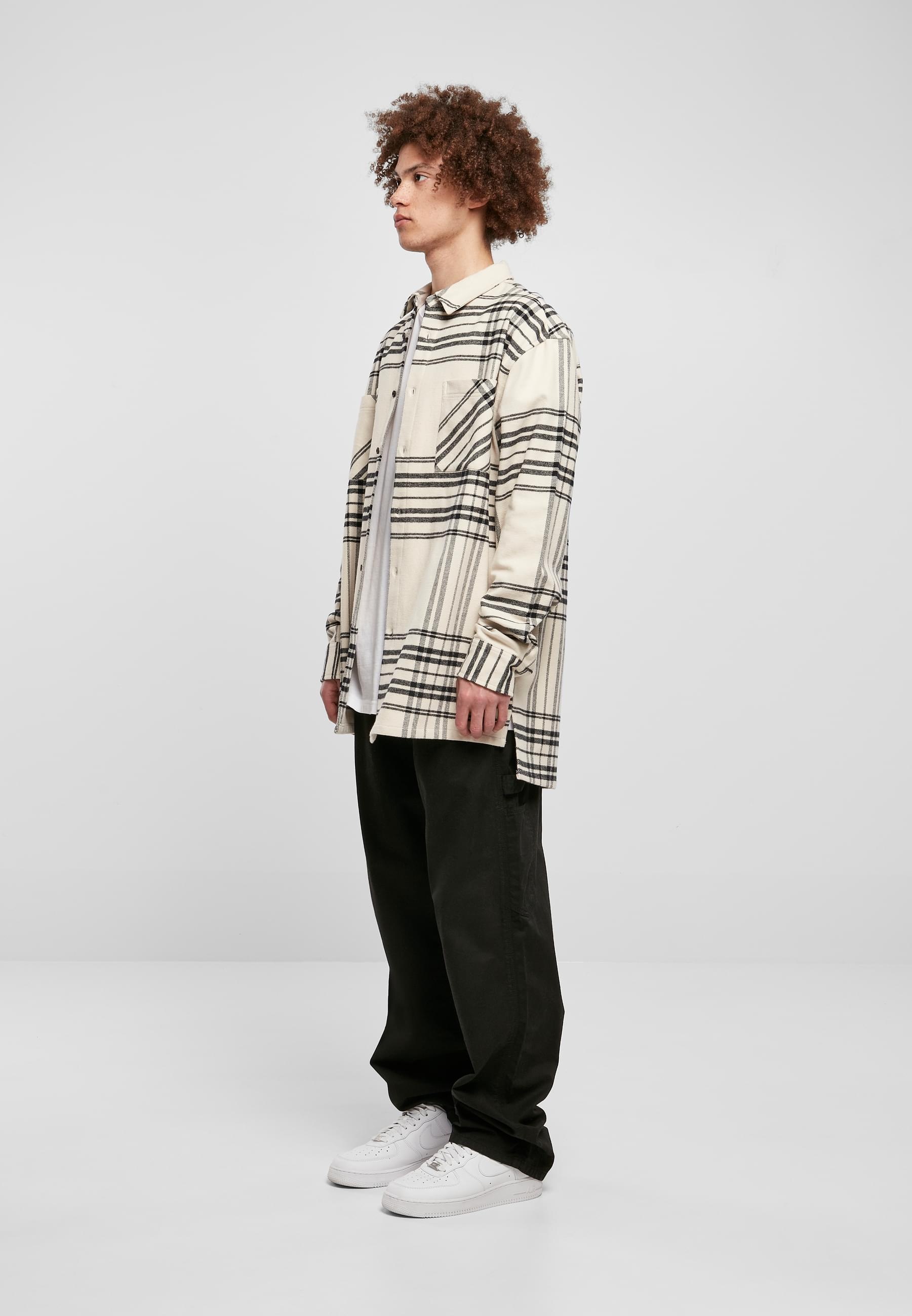 URBAN CLASSICS Langarmhemd »Urban Classics Herren Long Oversized Checked Summit Shirt«, (1 tlg.)