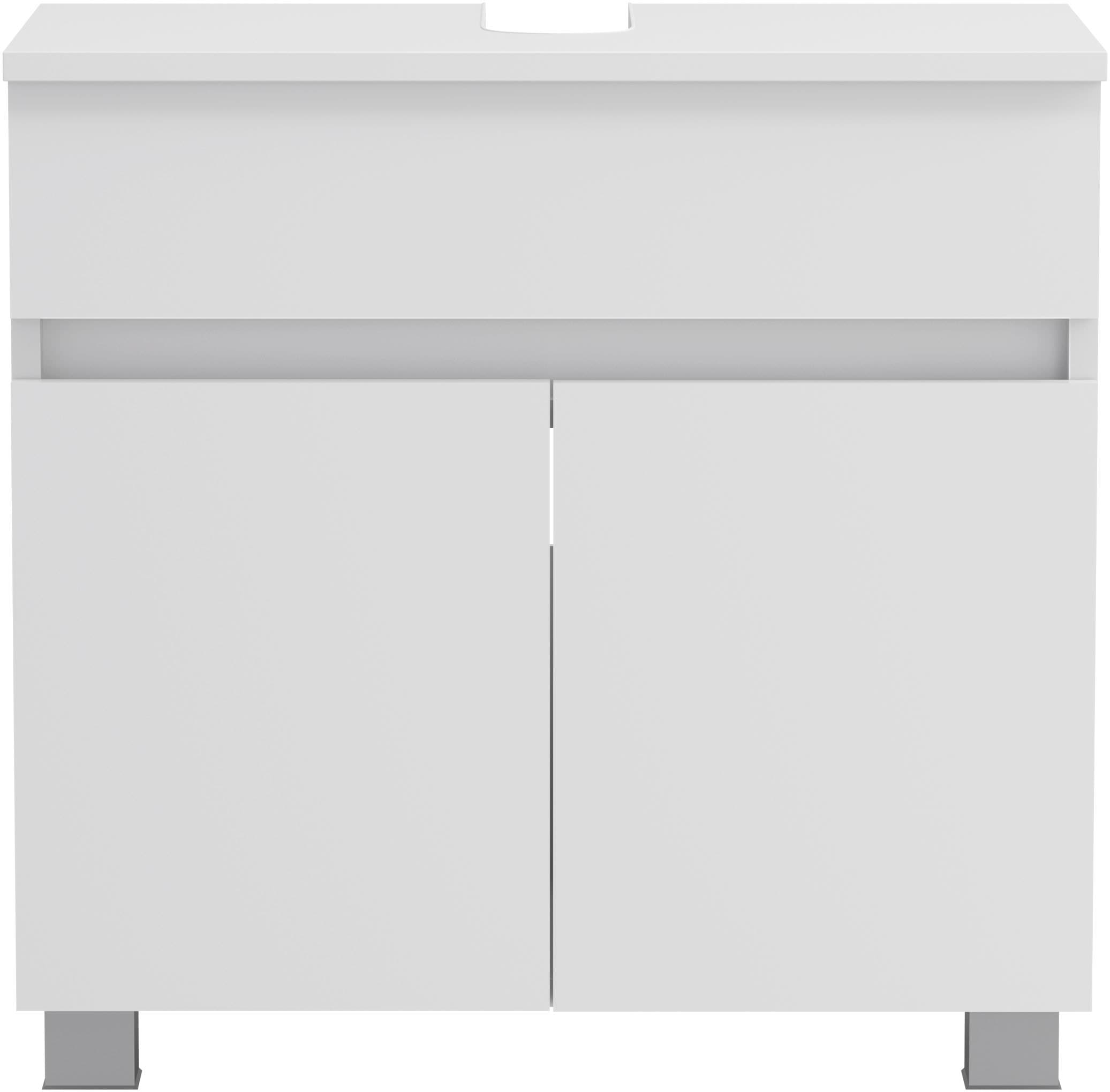 OTTO home Waschbeckenunterschrank »Bozen, Unterbeckenschrank 60 cm« griffloses Design, Maße (B/T/H): 60/35/54 cm