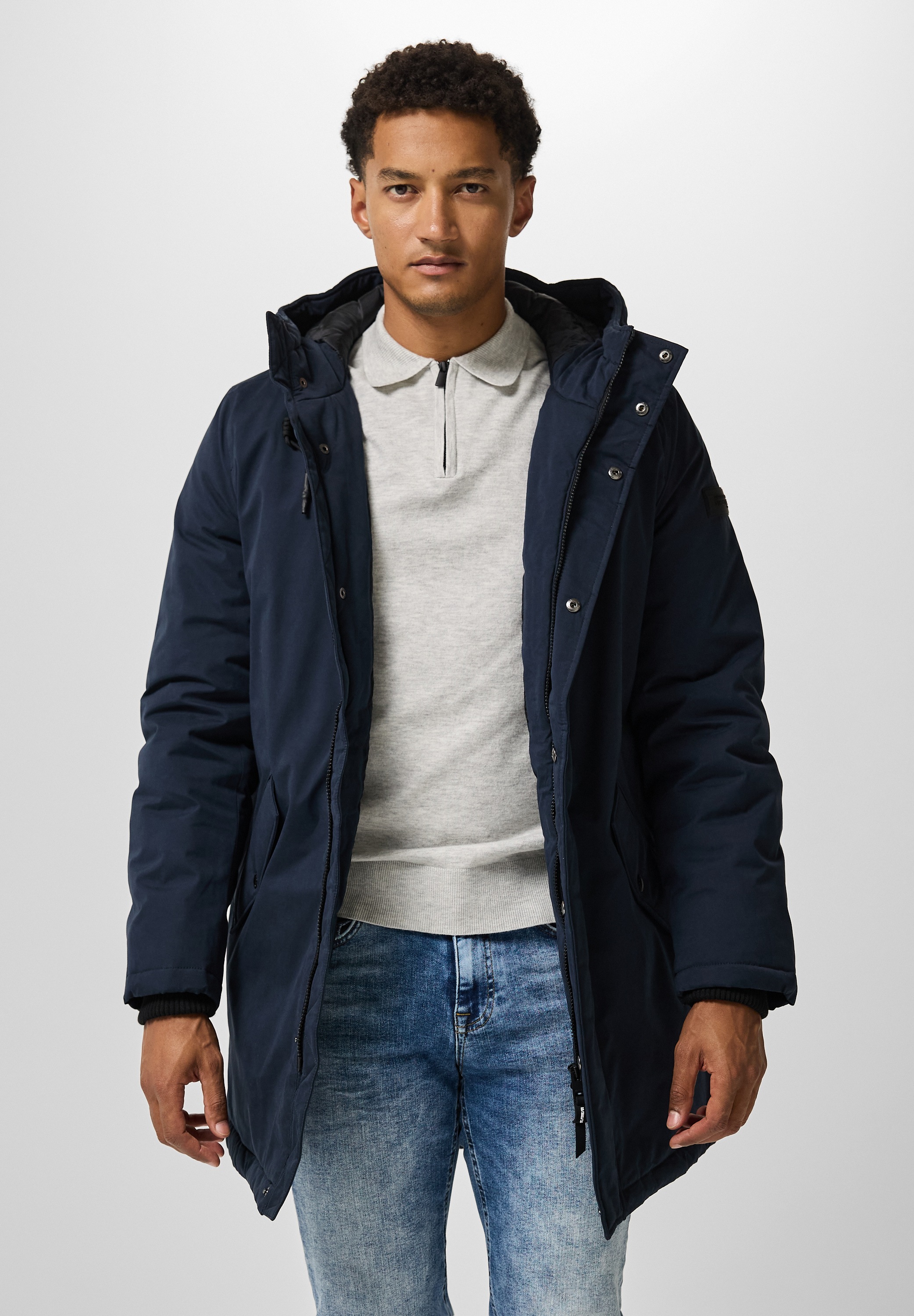 STREET ONE MEN Steppjacke, mit Kapuze, mit Kapuze günstig online kaufen