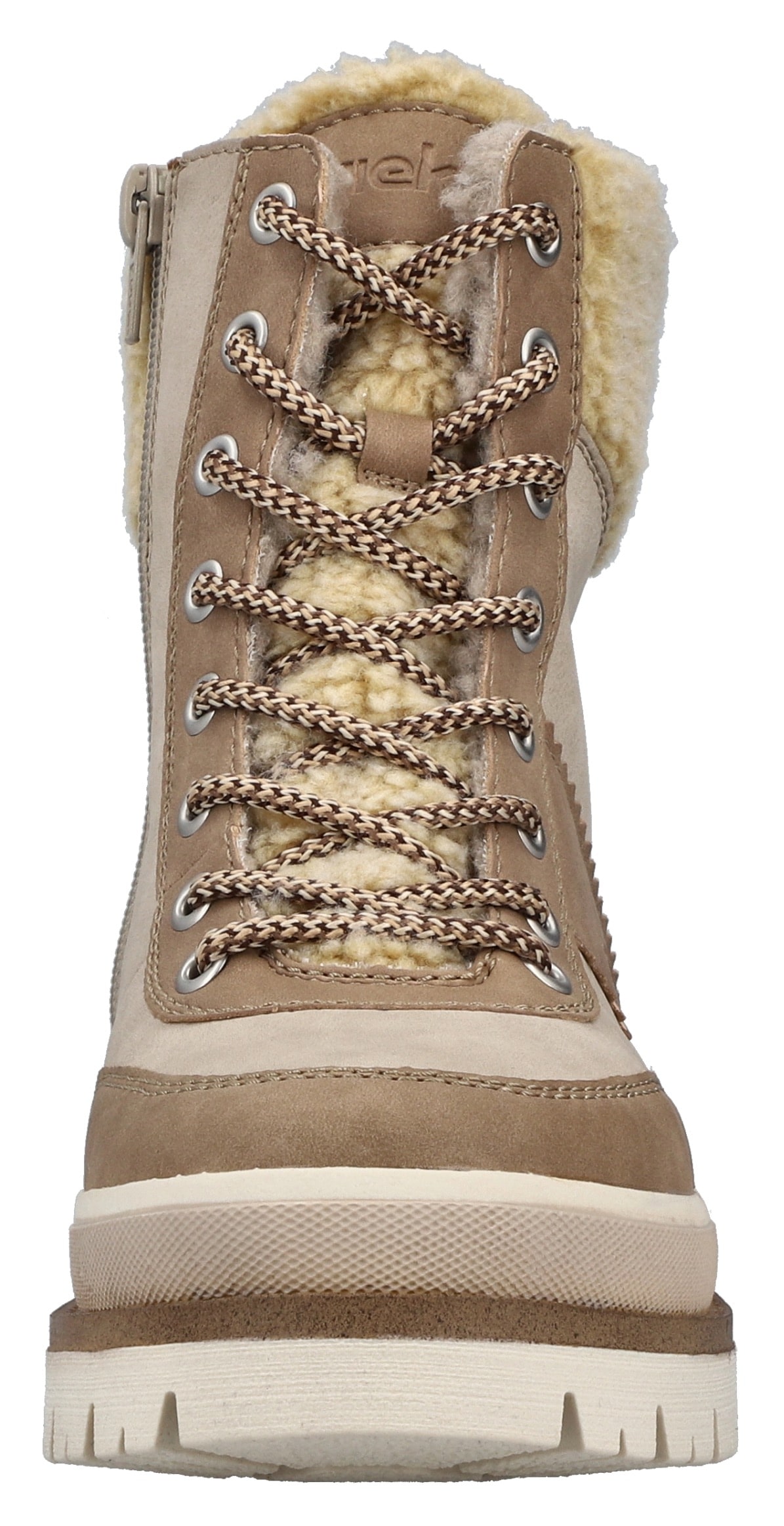Rieker Winterstiefelette, Plateauboots, Winterboots, Schnürboots mit Innenreißverschluss