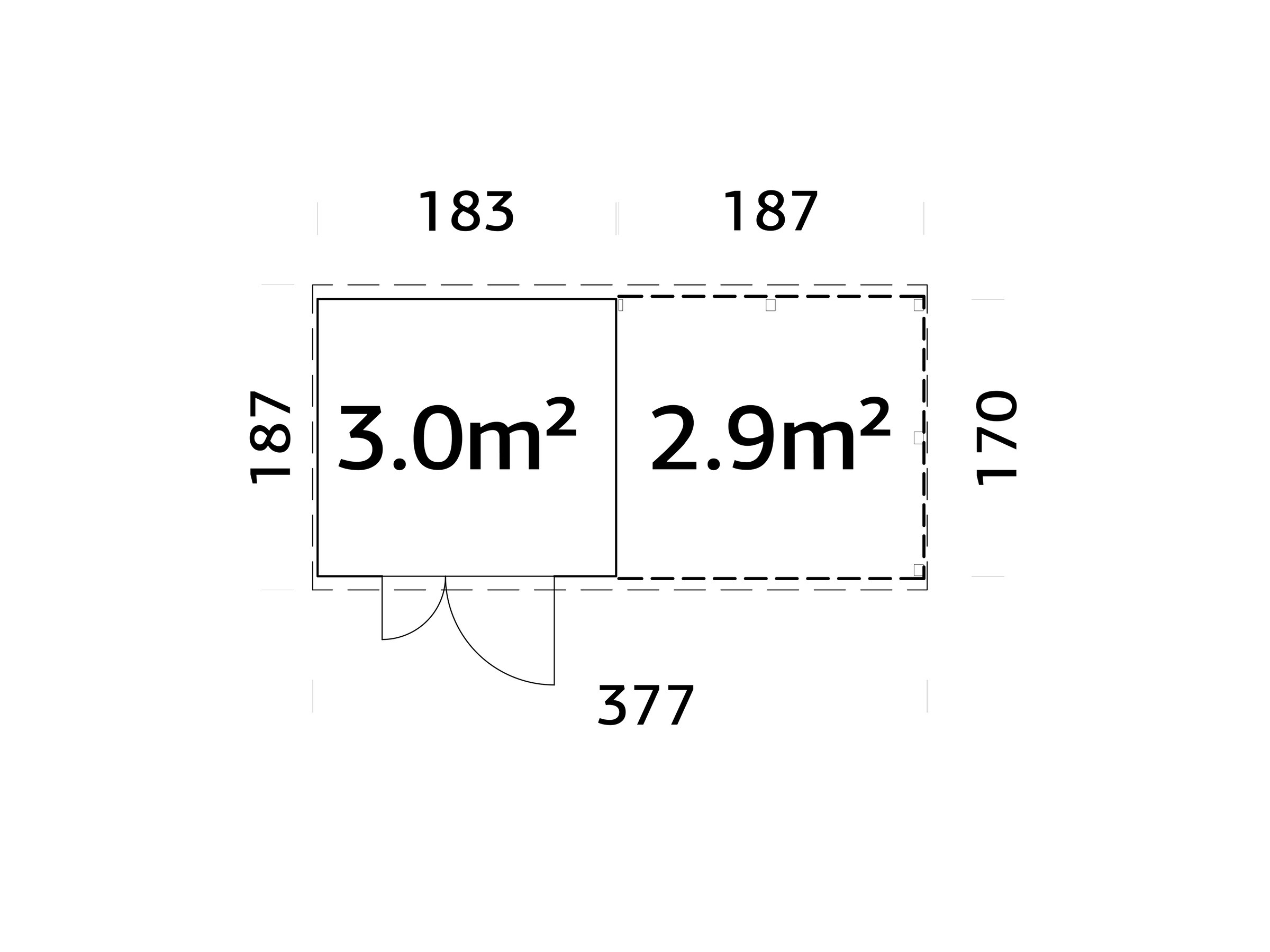 Palmako Gartenhaus »Leif 3,0+2,9 m²«