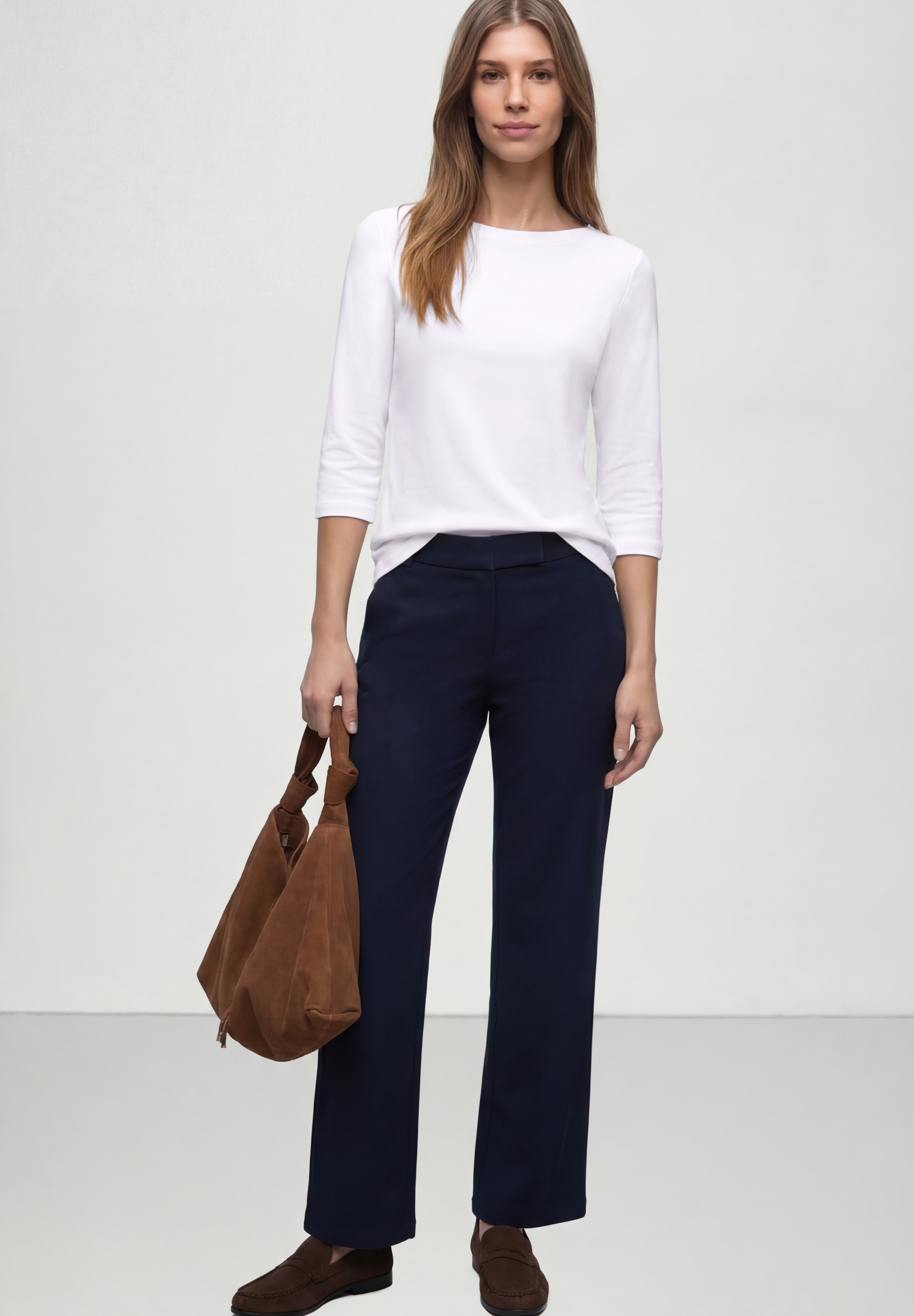 STREET ONE 3/4-Arm-Shirt aus reiner Baumwolle