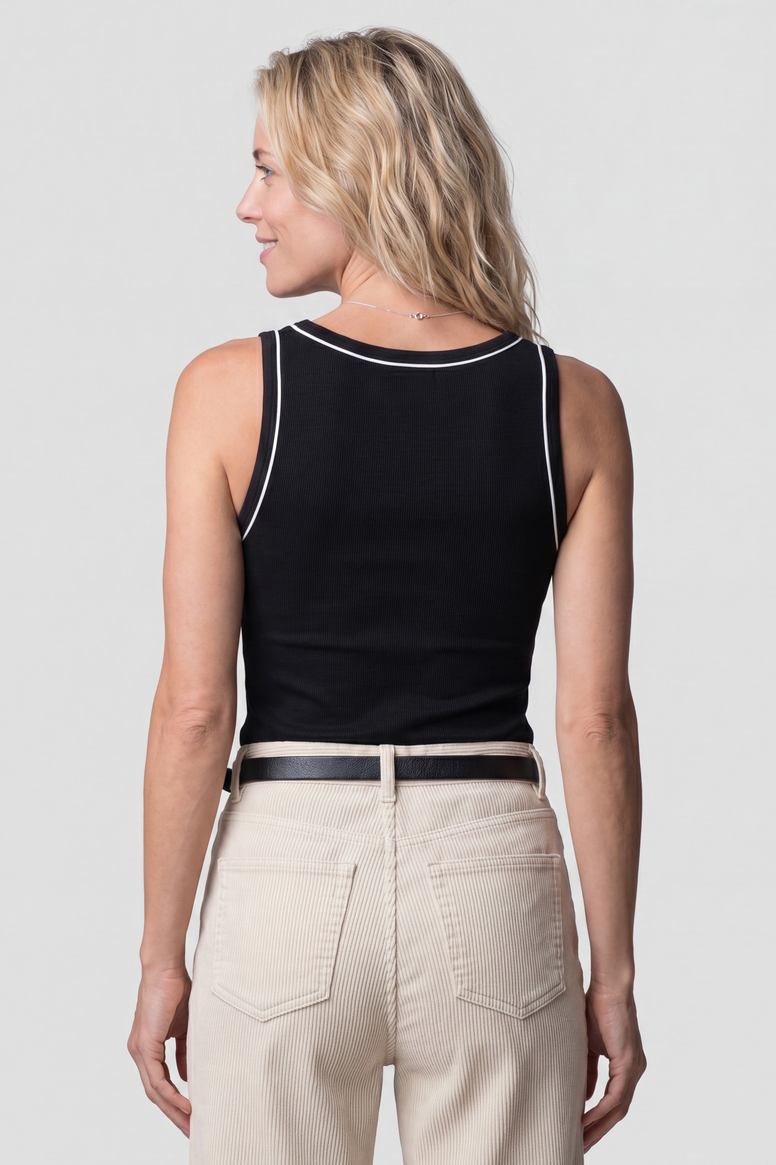 Alife & Kickin »Damen ElinAK A Tanktop, Shirt« Ripp-Tanktop mit doppelter Kontrastpaspel