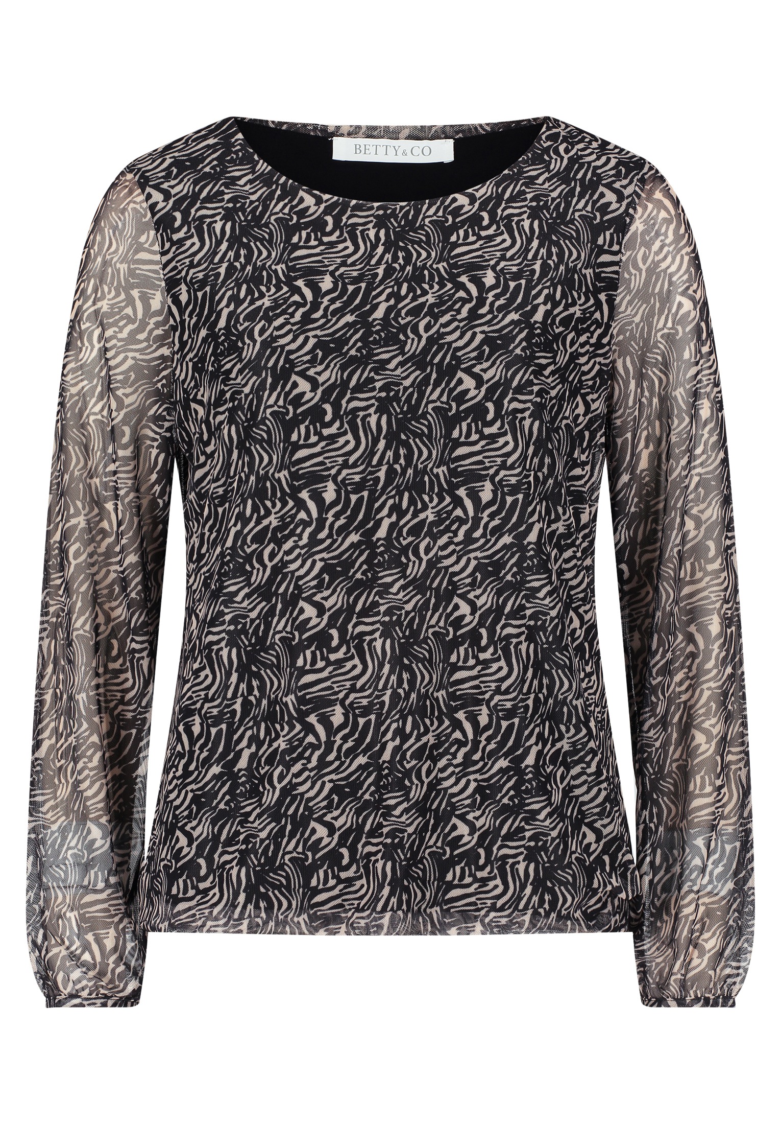 Betty&Co Kurzarmshirt "Betty & Co Damen Blusenshirt mit Raffung", (1 tlg.), günstig online kaufen