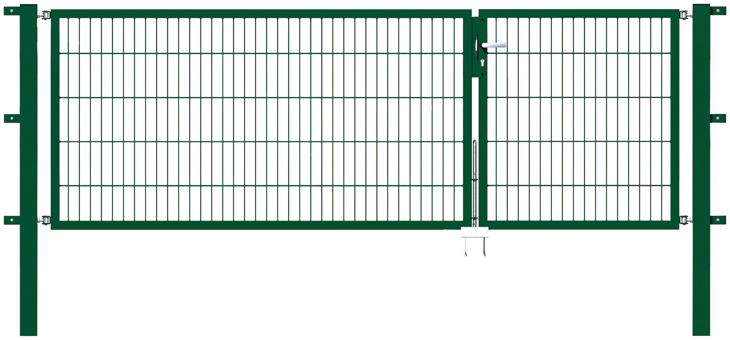 Alberts Zaundoppeltür, 300 cm Breite (100 + 200 cm), in versch. Höhen