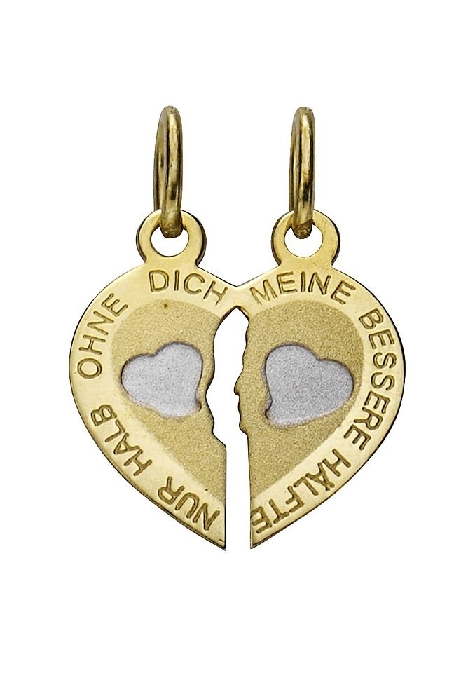 Firetti Herzanhänger »Schmuck Geschenk kaufen Jeans, Weihnachten Geburtstag 333 Shirt, Gold Anlass für Kette Anhänger | Kleid, Sneaker! BAUR Hoodie, zu Herz«