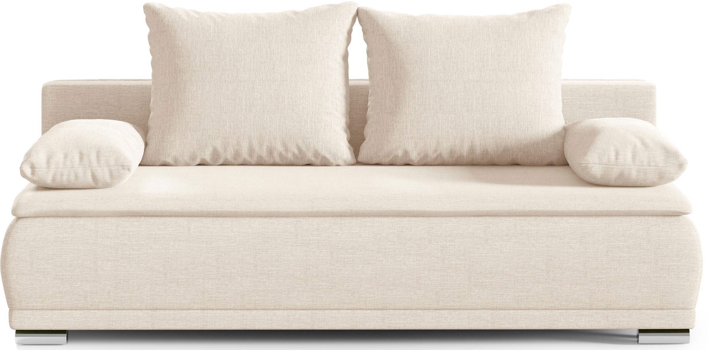 WERK2 Schlafsofa »Biggi, komfortabel und elegant, Breite 206cm,«, 2-Sitzer Sofa & Schlafcouch mit Bettkasten