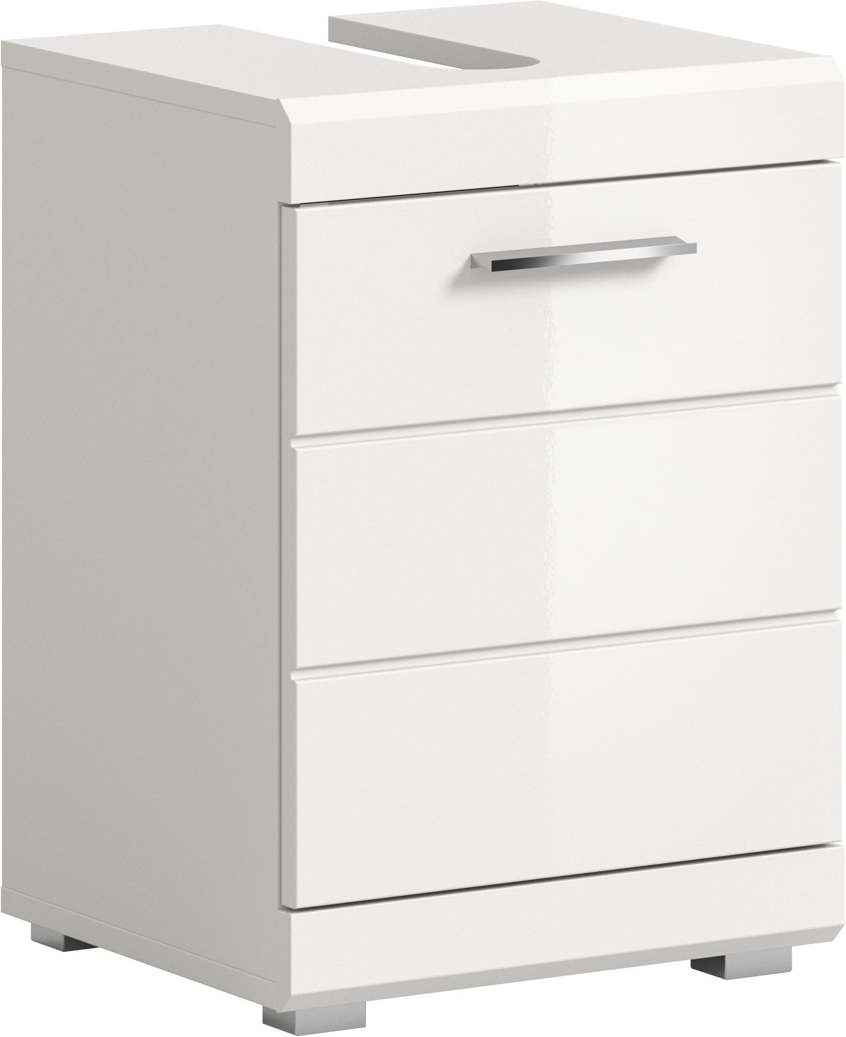 welltime Waschbeckenunterschrank "SIENA, Breite 40cm, 1 Tür, 1 Einlegeboden, 2 Fächer, MDF-Front" WBU, Badmöbel, Badschrank, Kommode, Unterschrank, Bad, Badezimmer