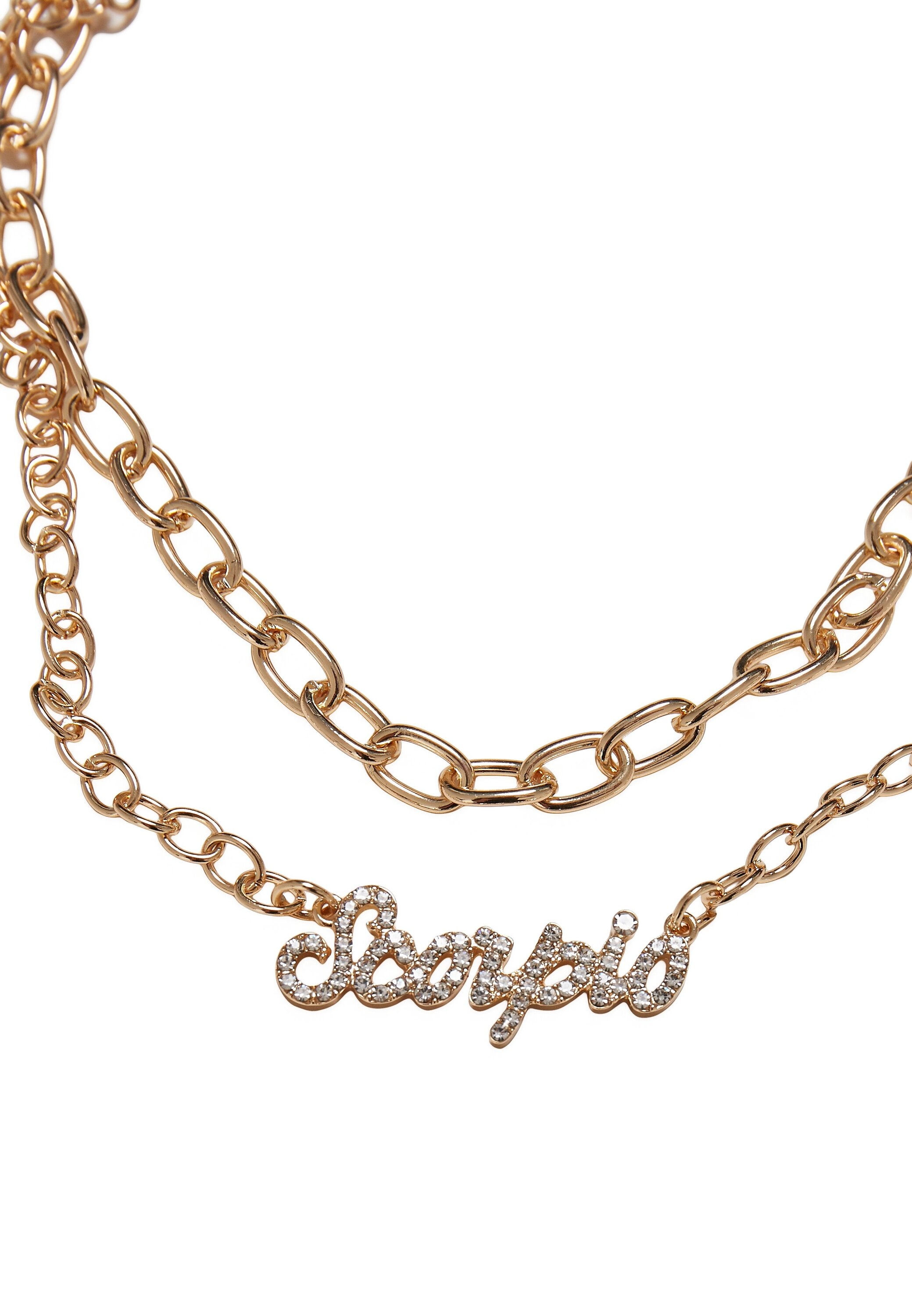 URBAN CLASSICS Edelstahlkette »Accessoires online Diamond Zodiac Golden bestellen | Necklace« BAUR