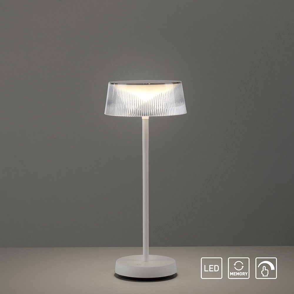 JUST LIGHT Tischleuchte »DORA«, 1 flammig, Leuchtmittel LED-Board | LED fest integriert, dimmbar über Touchdimmer