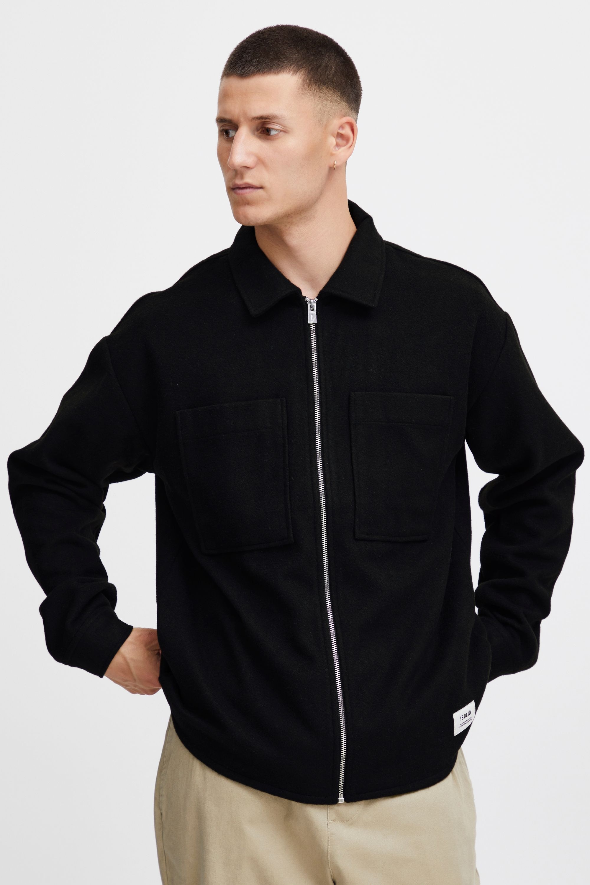 !solid Funktionsjacke SOLID "Übergangsjacke SDKlostermann", Herren, Gr. XL, schwarz (true schwarz), Obermaterial: 100% Polyester PES., Jacken Funktionsjacke 2