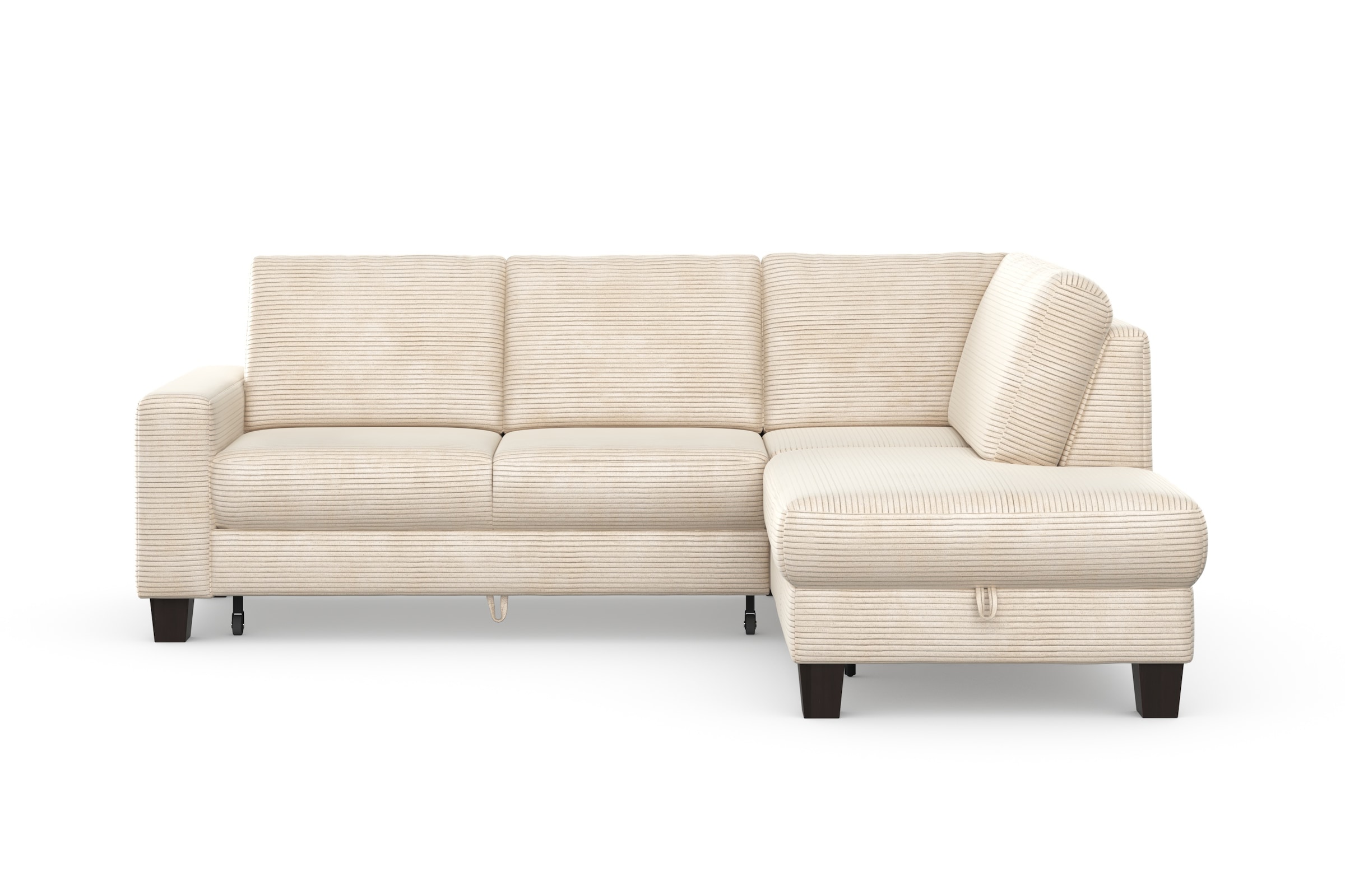 Home affaire Ecksofa »Summer L-Form«, mit Ottomane, mit oder ohne Bettfunktion und Bettkasten, Cord-Bezug