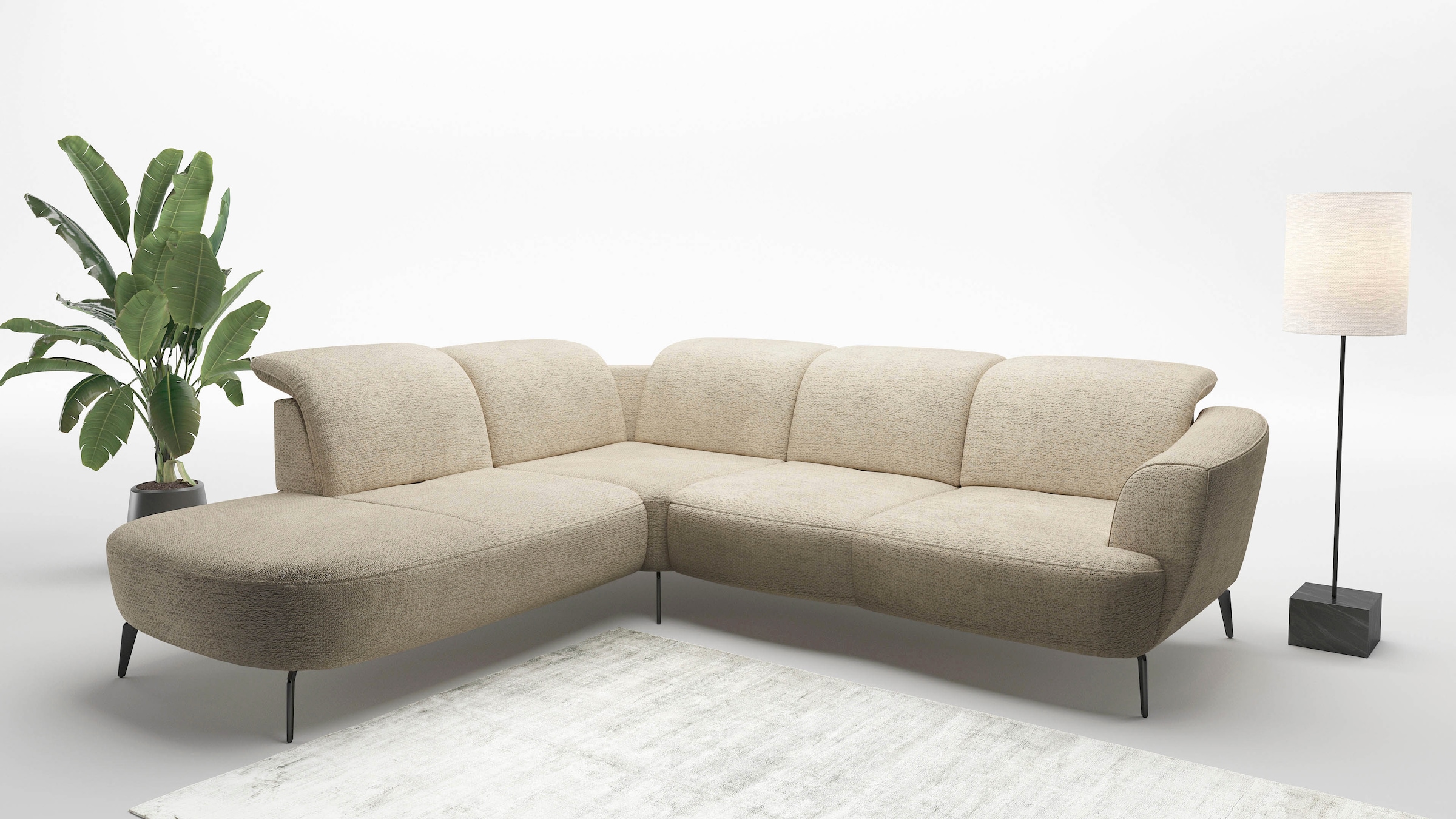 sit&more Ecksofa "Zoe" ink.Sitztiefenverstellung, wahlweise mit Kopfteilverstellung