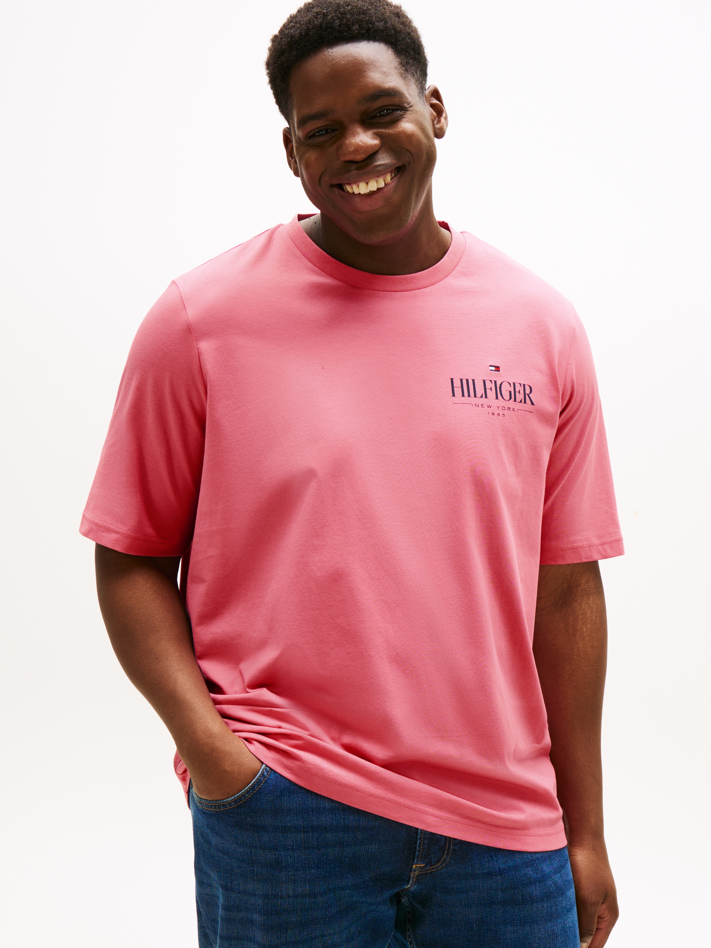 Tommy Hilfiger Big & Tall T-Shirt »BT-HILFIGER STACK TEE-B«, Große Größen