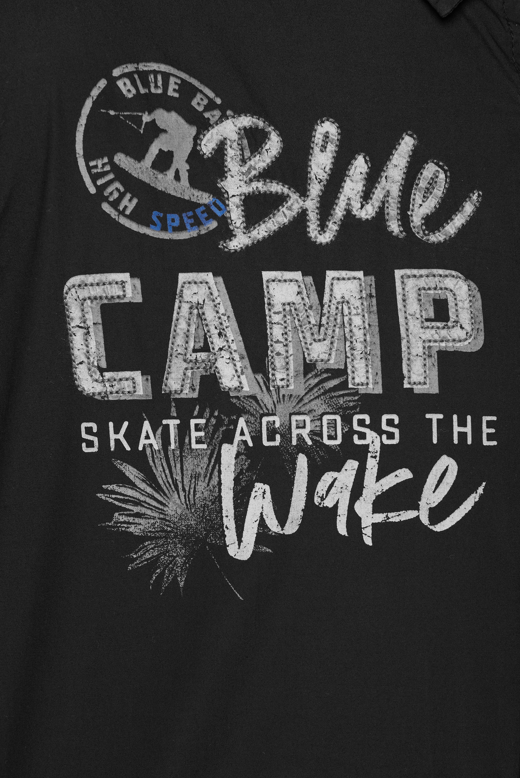 CAMP DAVID Kurzarmhemd, mit Stickerei