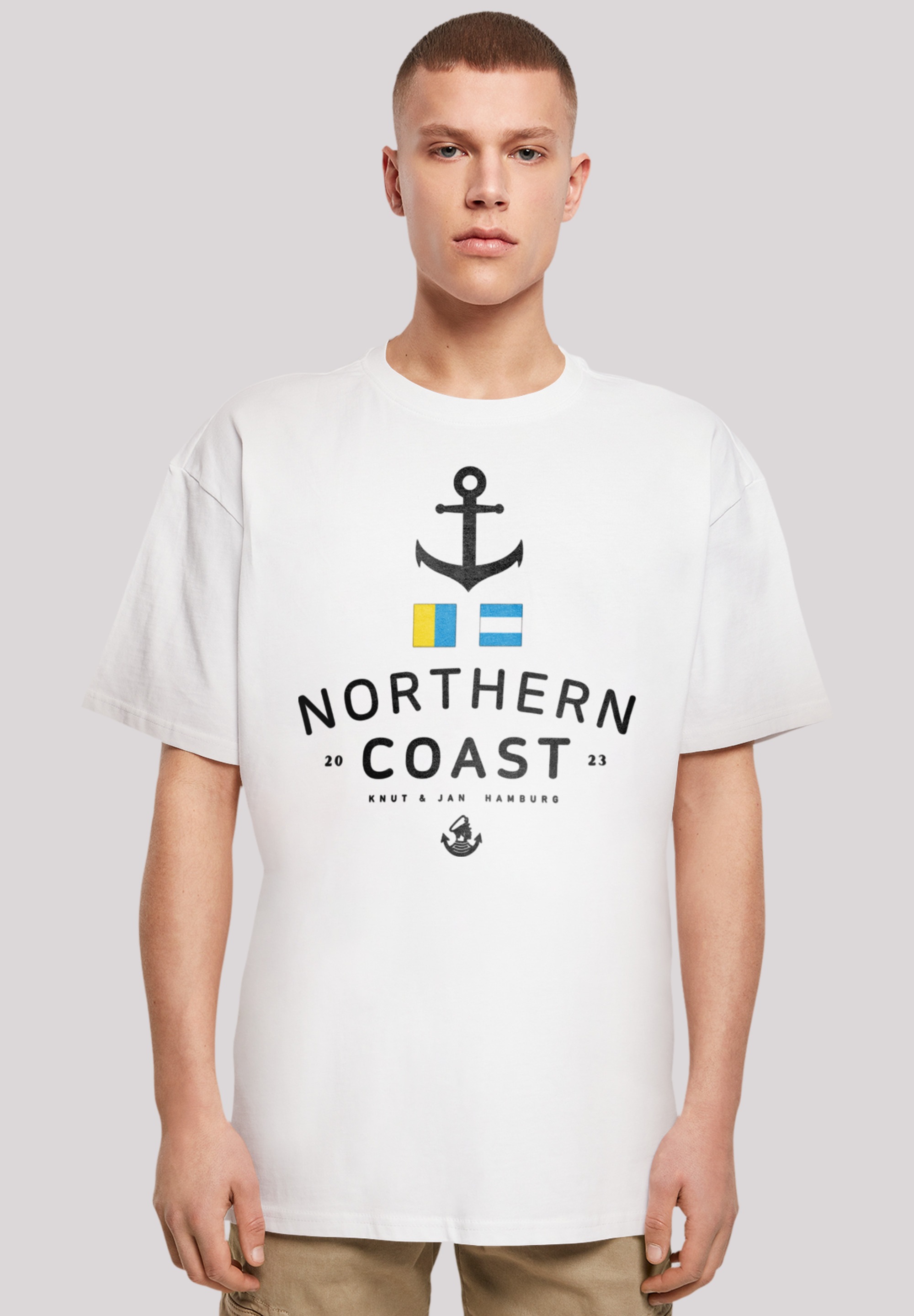 F4NT4STIC T-Shirt "Nordsee Nordic Coast Knut & Jan Hamburg", Print