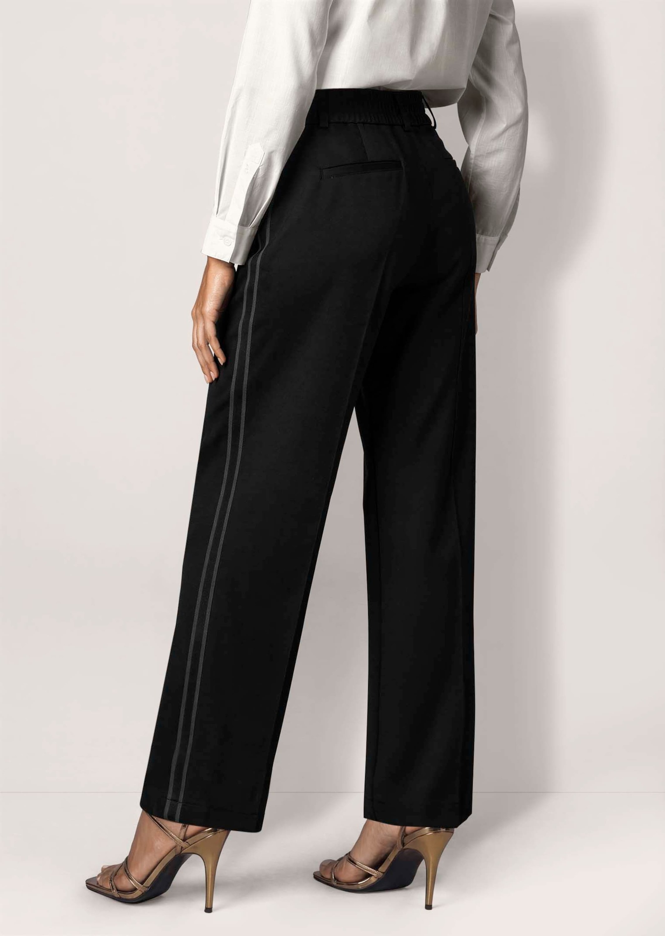 MADELEINE Jerseyhose »Hose Elegante Hose mit Galonstreifen«