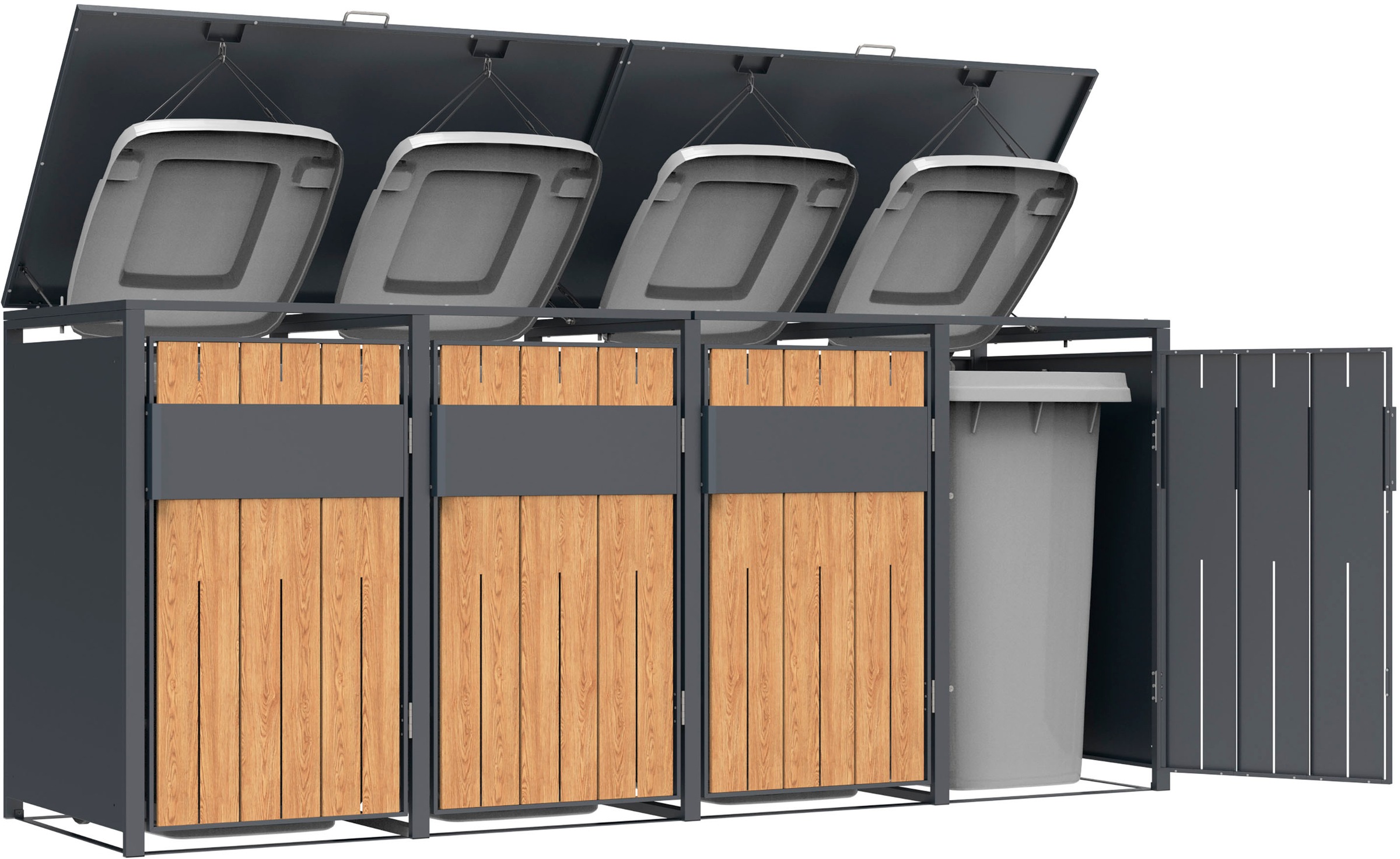 WESTMANN Mülltonnenbox »Varius 4« BxTxH: 265x80x116 cm, für 4x240 L Mülltonnen