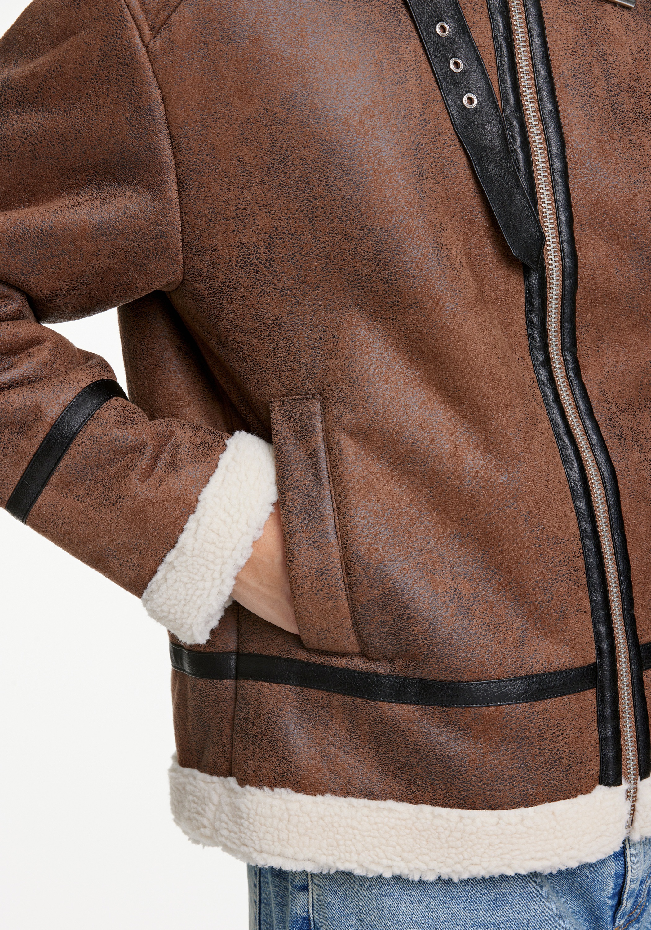 LINDBERGH Fellimitatjacke »Casual Jacke Oversize Fit«