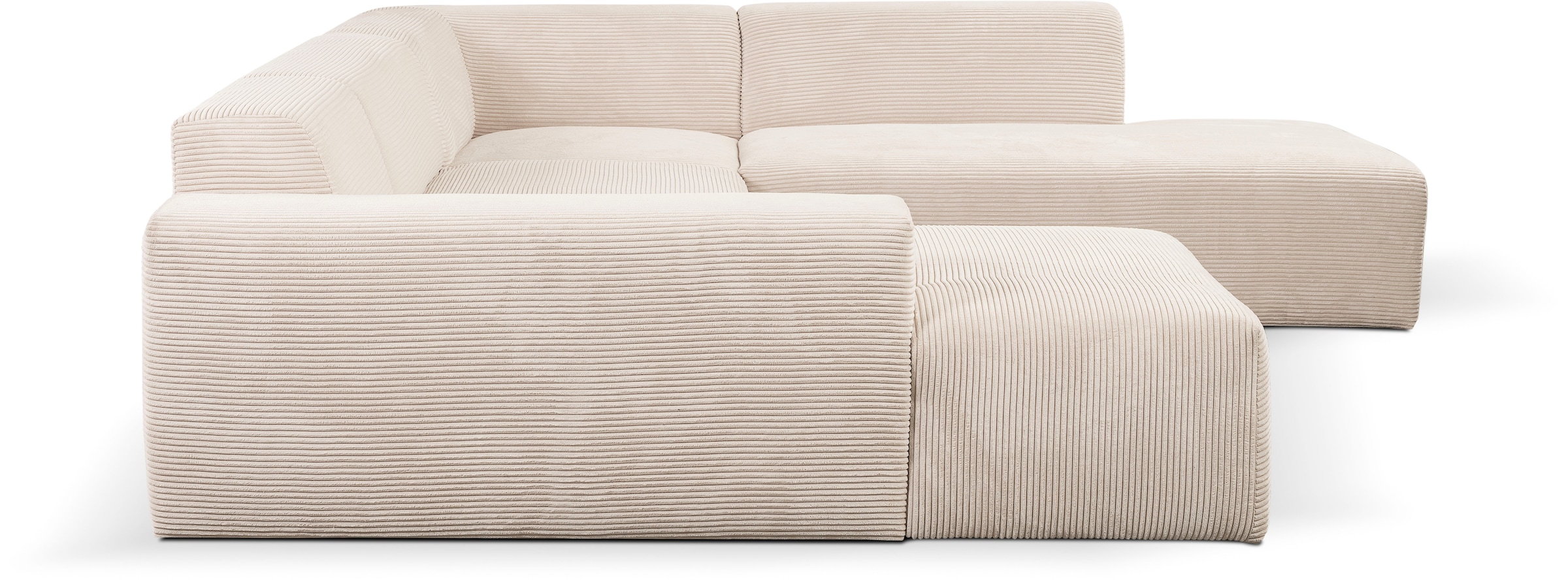WERK2 Wohnlandschaft »Zeus U-Form«, Curvy Trend Wohnlandschaft mit urbaner Optik auch in weichem Cord
