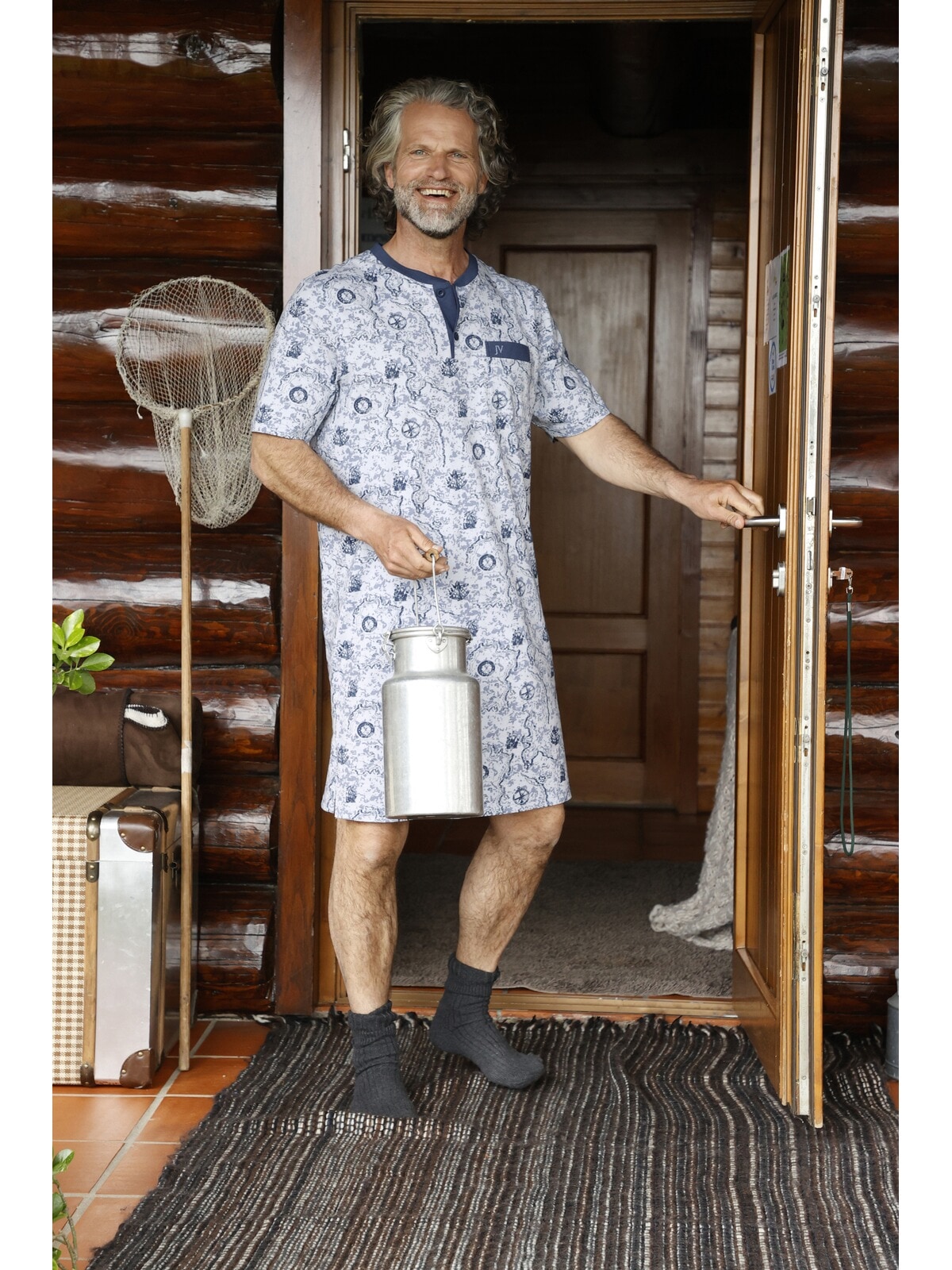 Jan Vanderstorm Pyjama »Nachthemd UNNI«