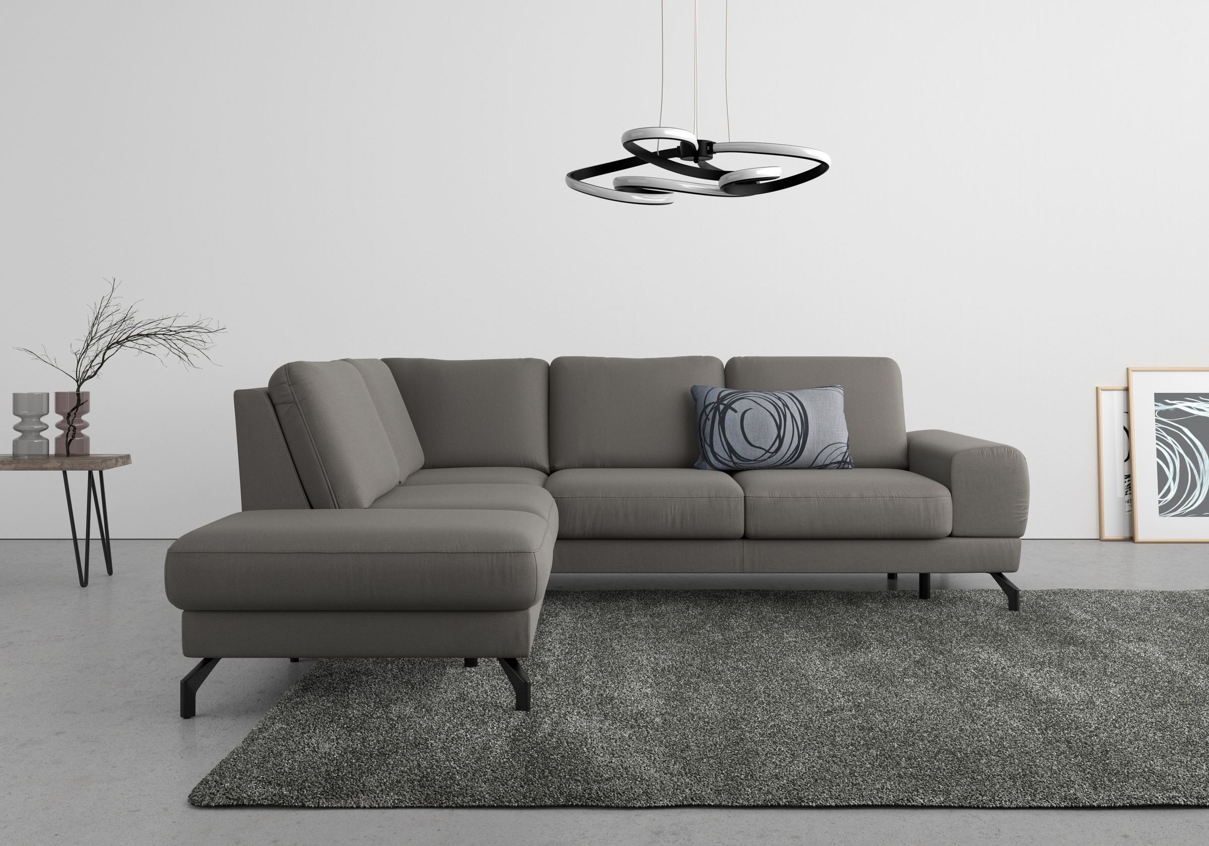 sit&more Ecksofa »Cinturo L-Form«, inklusive Sitztiefenverstellung und Federkern, Sitzhöhe 45 cm