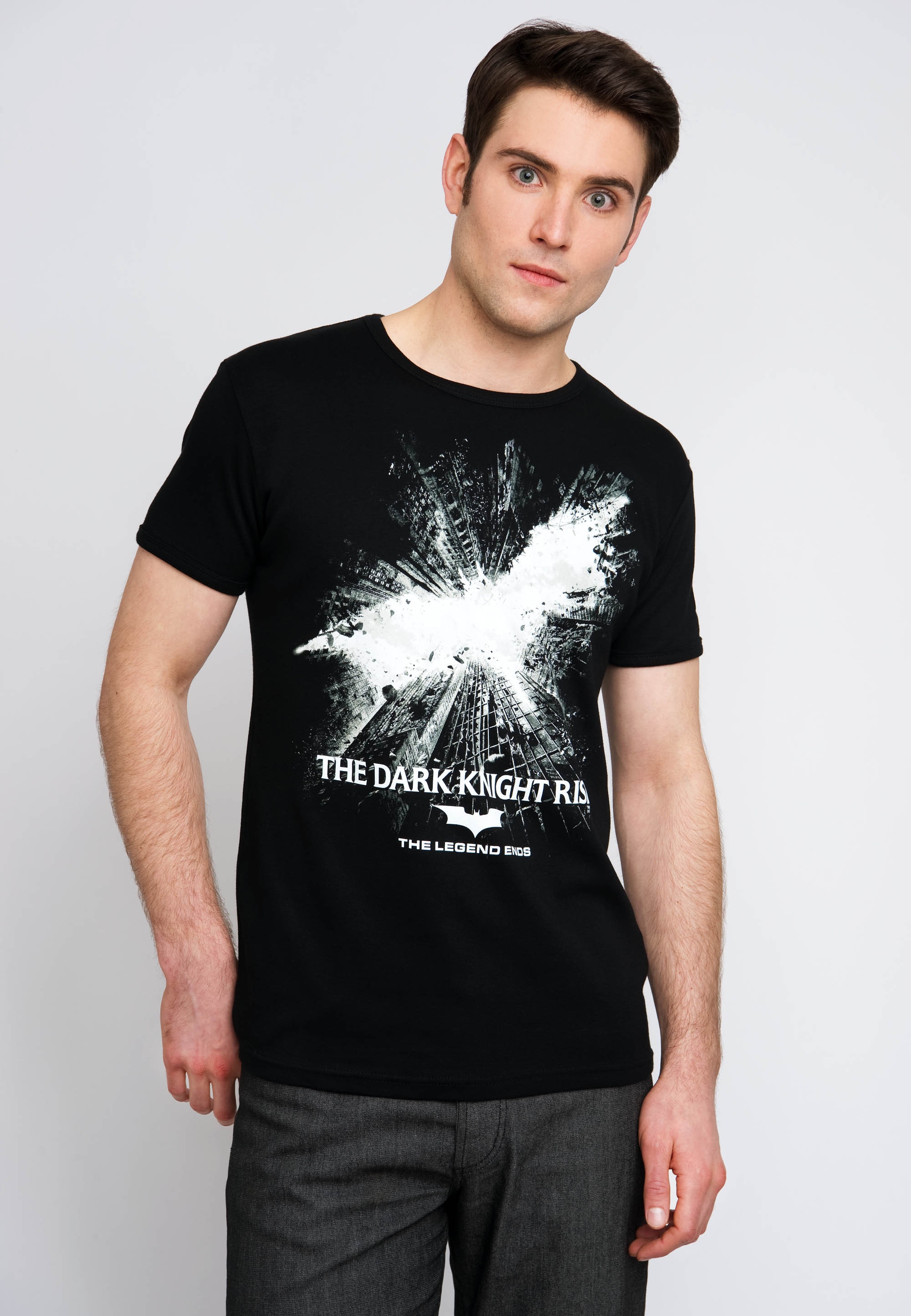 LOGOSHIRT T-Shirt »Batman The Dark Knight Rises«, mit tollem Batman-Logo