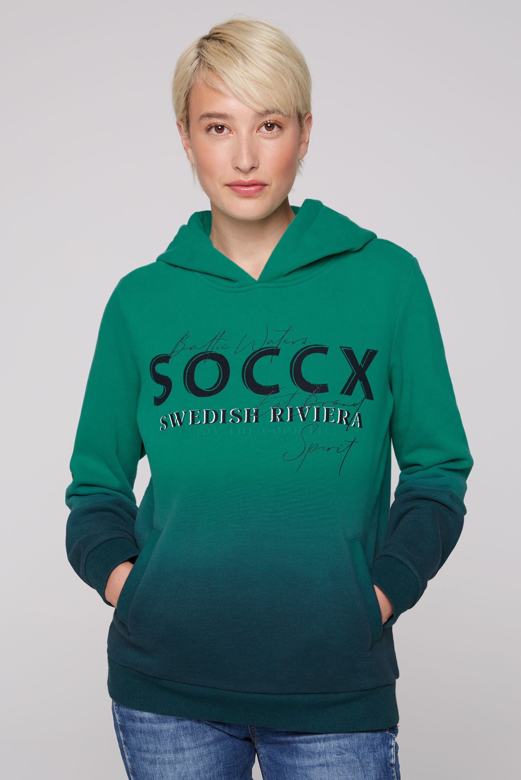 SOCCX Kapuzensweatshirt, mit Glitzer-Effekten günstig online kaufen