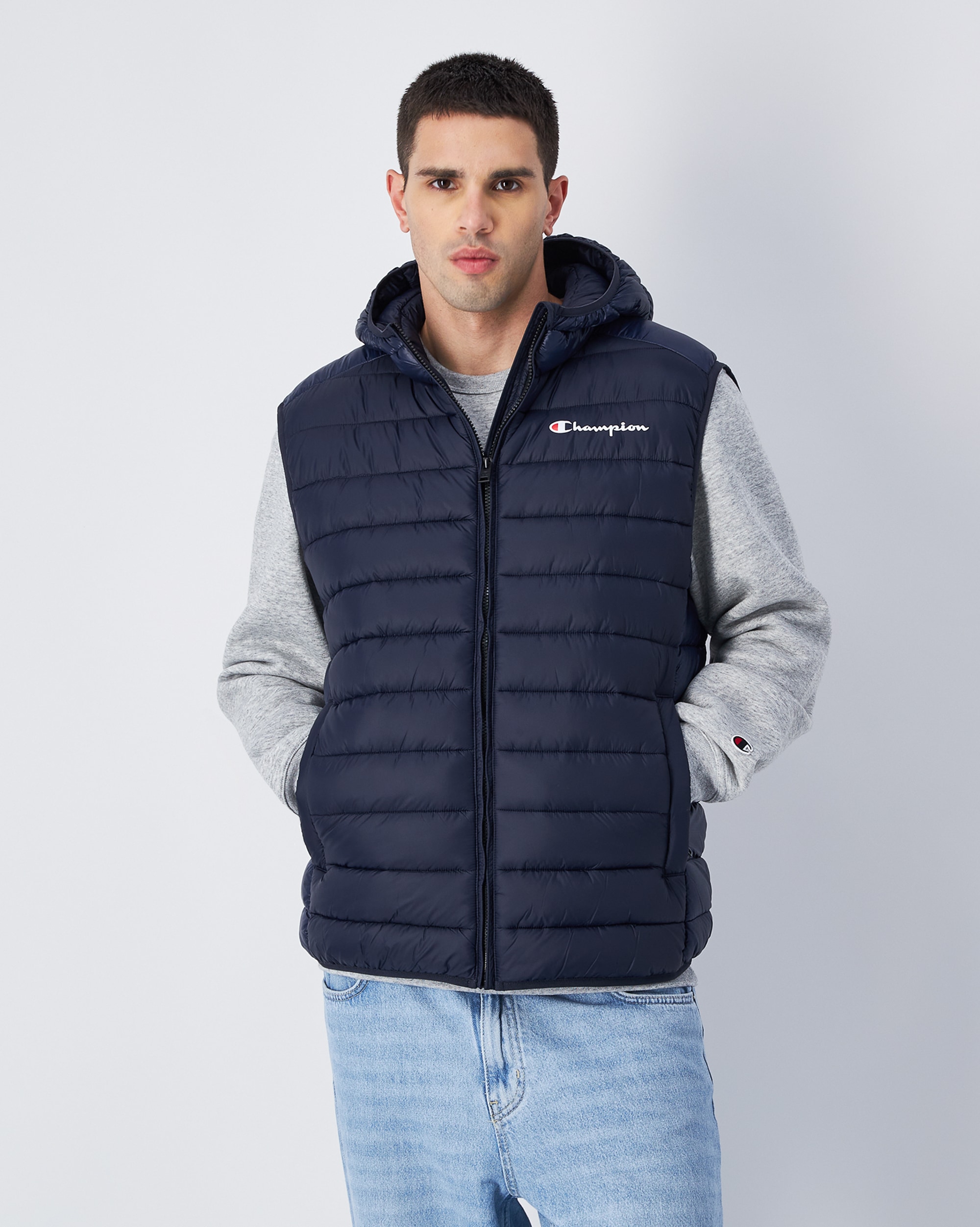 Champion Steppweste "Polyfilled Vest" mit Kapuze, wasserabweisendes Obermaterial