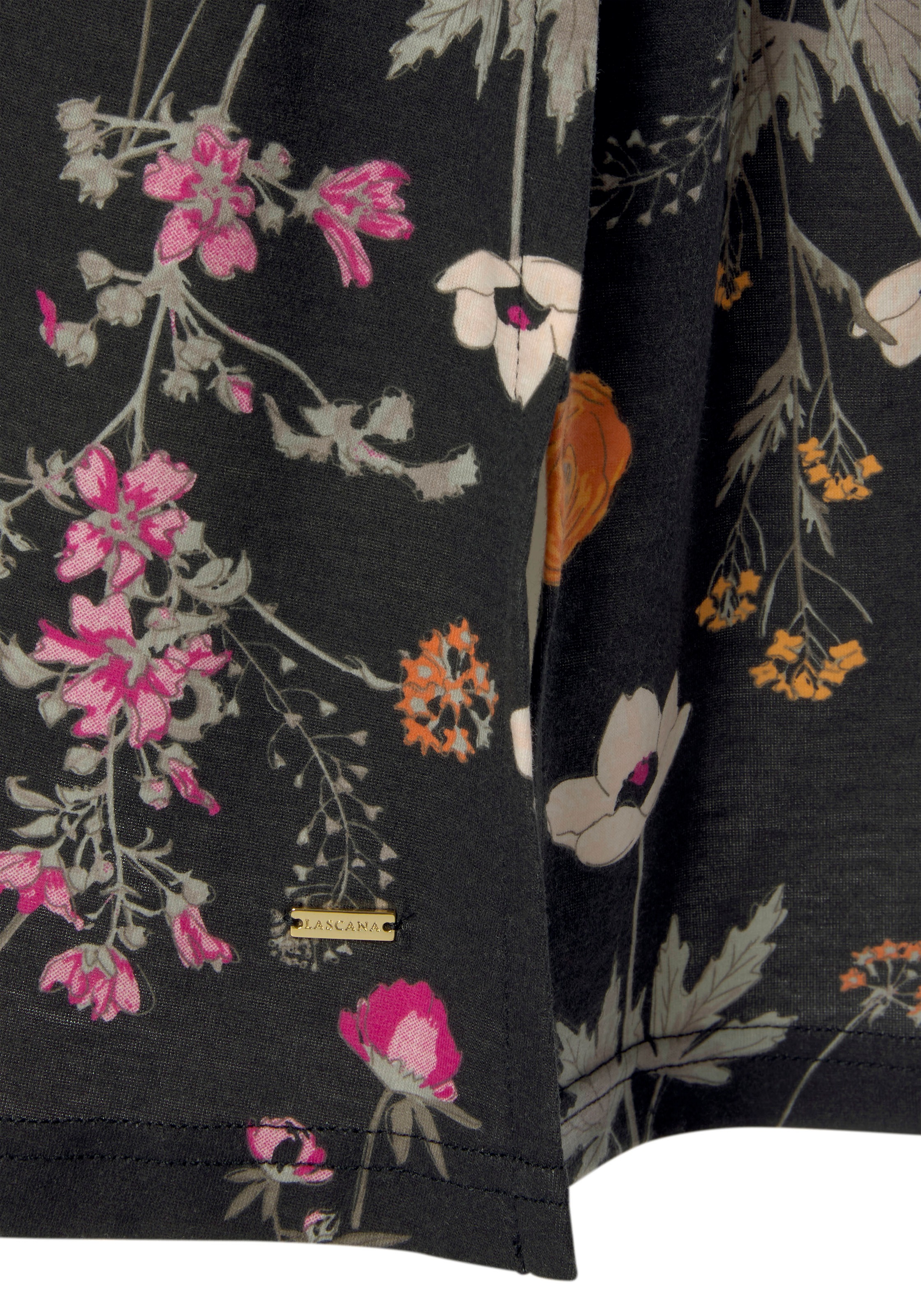 LASCANA Negligé mit Wildblumen Muster RU6510