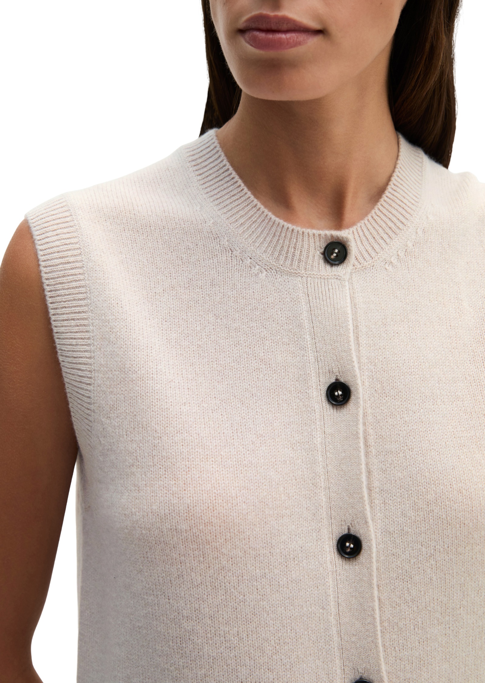 Marc O'Polo Strickweste Ärmelloser Cardigan regular aus flauschiger Lambswool