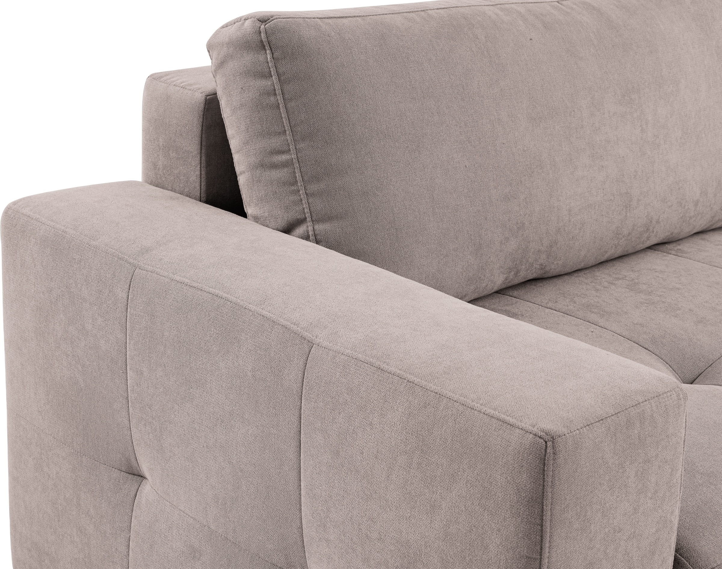 WERK2 Ecksofa »Indiana inkl. Bettfunktion & Bettkasten, bequem, Breite 270cm, L-Form« Moderne, elegante Polsterecke, Komfortpolsterung und losen Kissen.