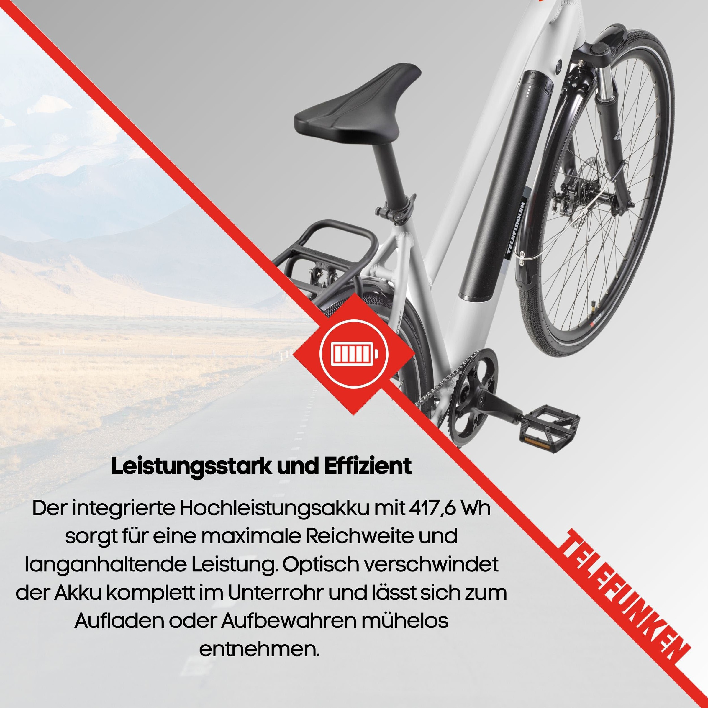 Telefunken E-Bike »E-Trekking Expedition XT490 Damen«, 8 Gang, Shimano, Altus, Heckmotor 250 W, Pedelec, Elektrofahrrad, Damen, innerhalb StVZO, 28 Zoll
