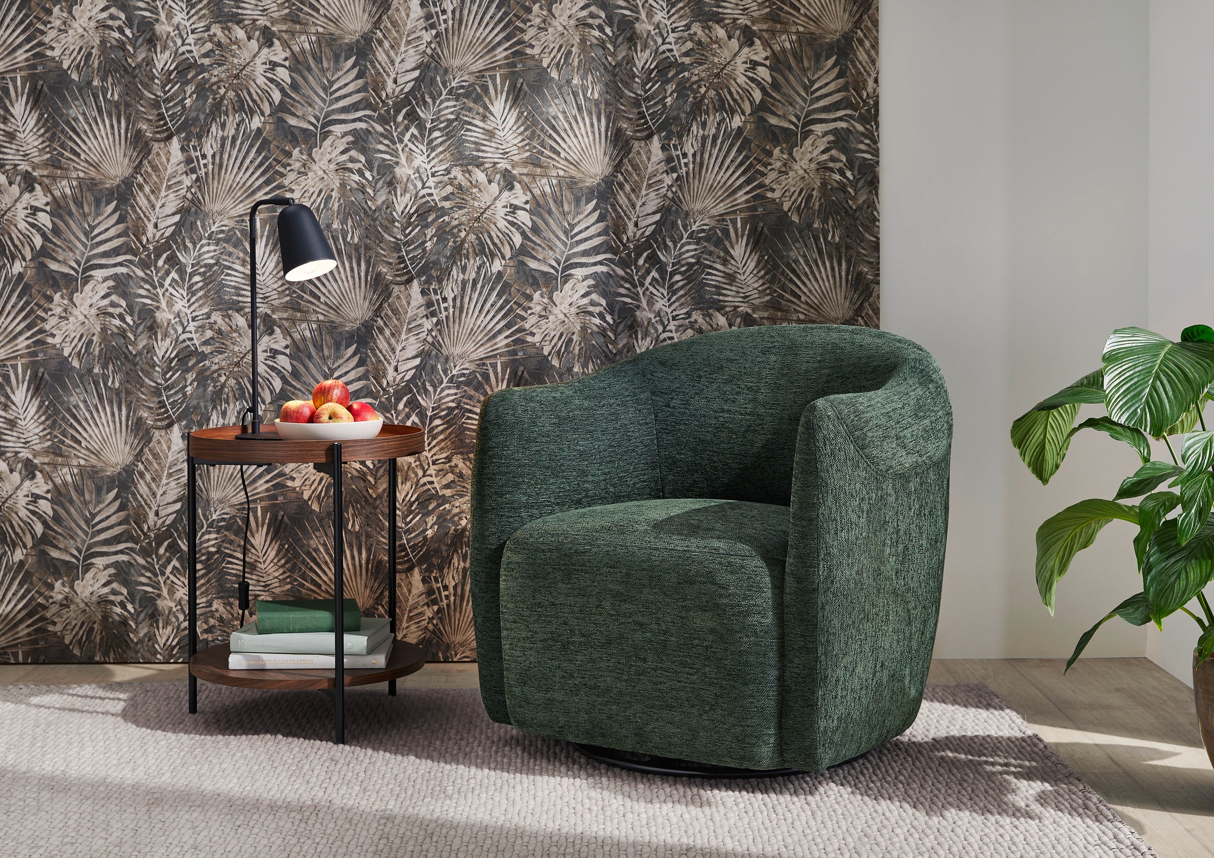 Thumbnail - Jockenhöfer Gruppe Loungesessel "Nigel, B: 79 cm, Sitzhöhe: 43 cm" 360 Drehfunktion, Chenillebezugsstoff, kompaktes Stel...