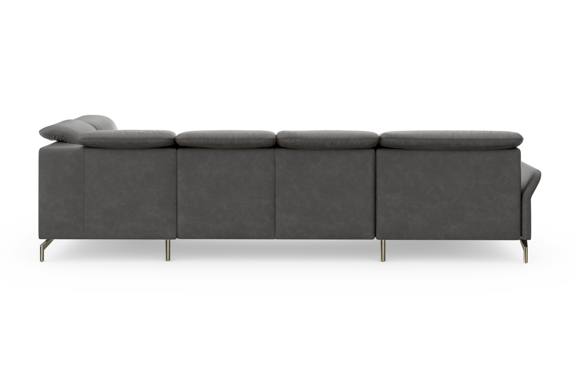 sit&more Wohnlandschaft »Fashion U-Form«, wahlweise mit Kopfteilverstellung, Vorziehsitz, motorisch, Nickelfüße