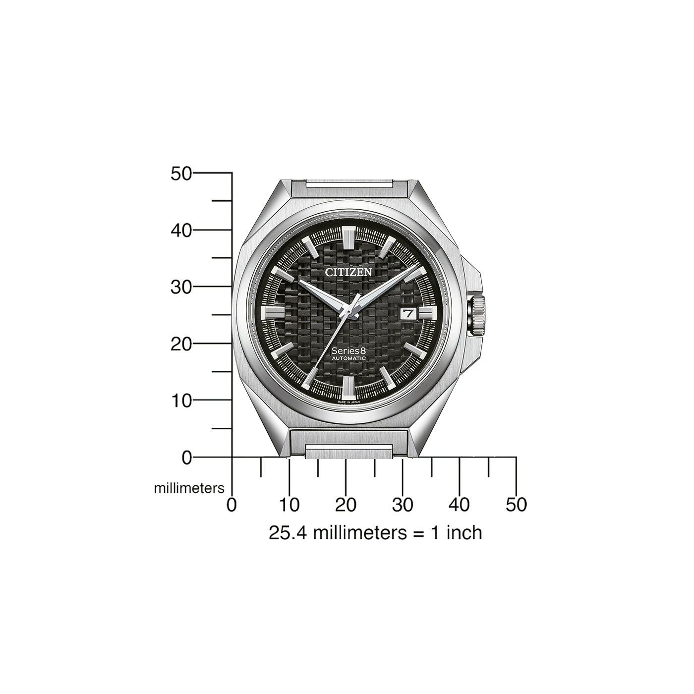 Citizen Automatikuhr »Series 8«, Armbanduhr, Damenuhr, Herrenuhr, Mechanische Uhr, Edelstahlarmband