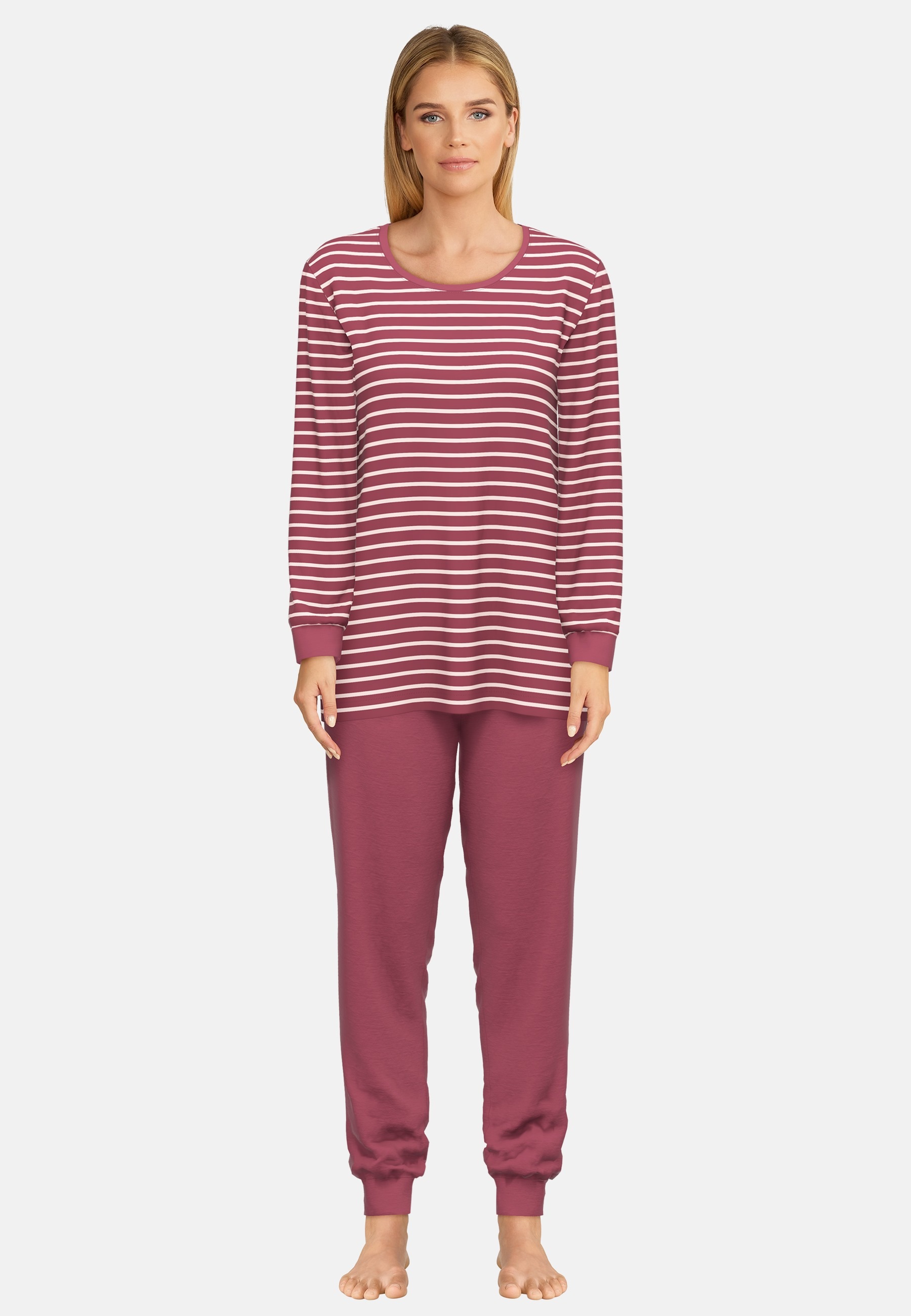 GÖTZBURG Pyjama "Herbstblüte" 2 Stk. tlg., Langarm, Rundhalsausschnitt, Bau günstig online kaufen